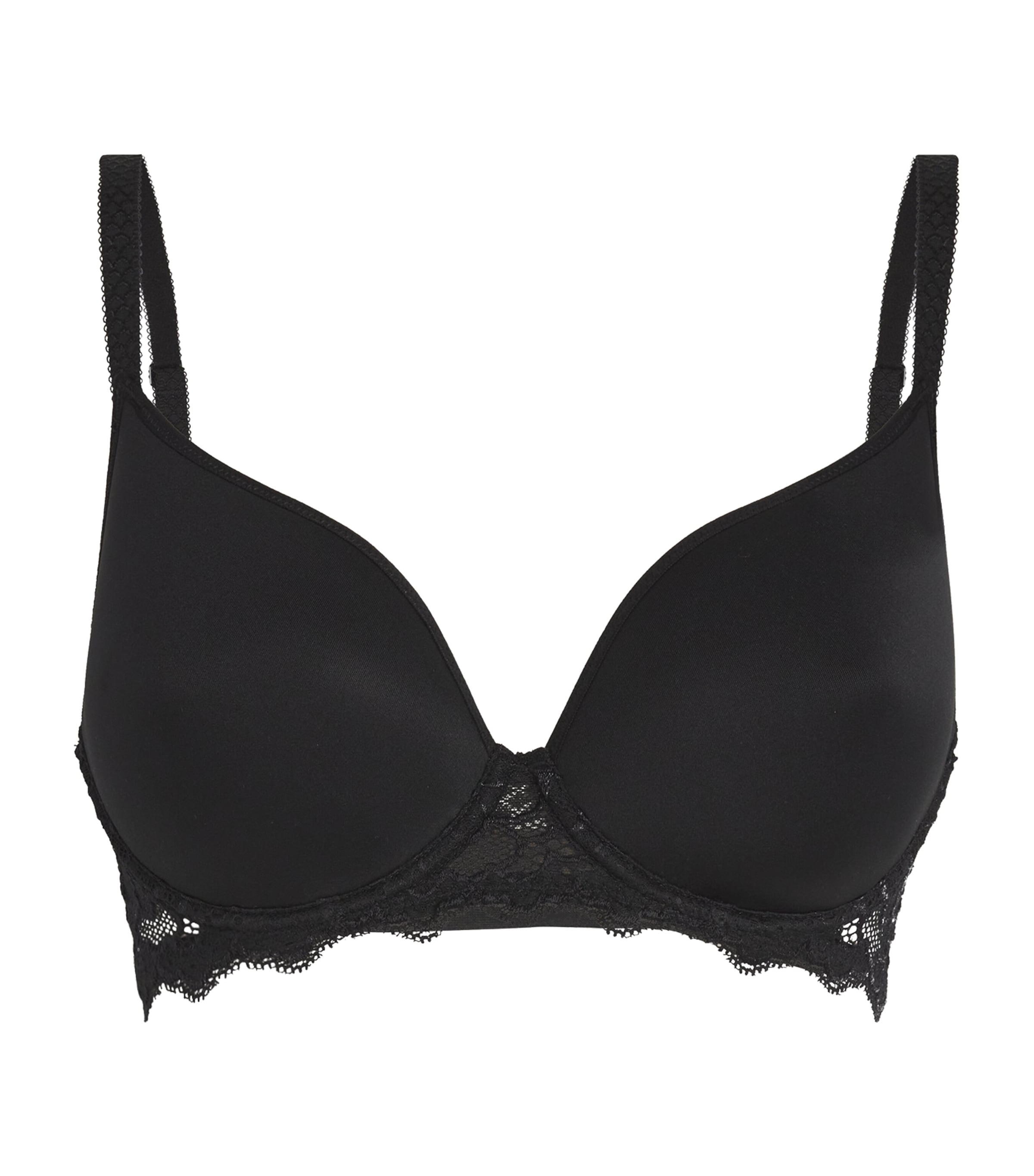 Simone Perele Lace Caresse Plunge Bra In Black