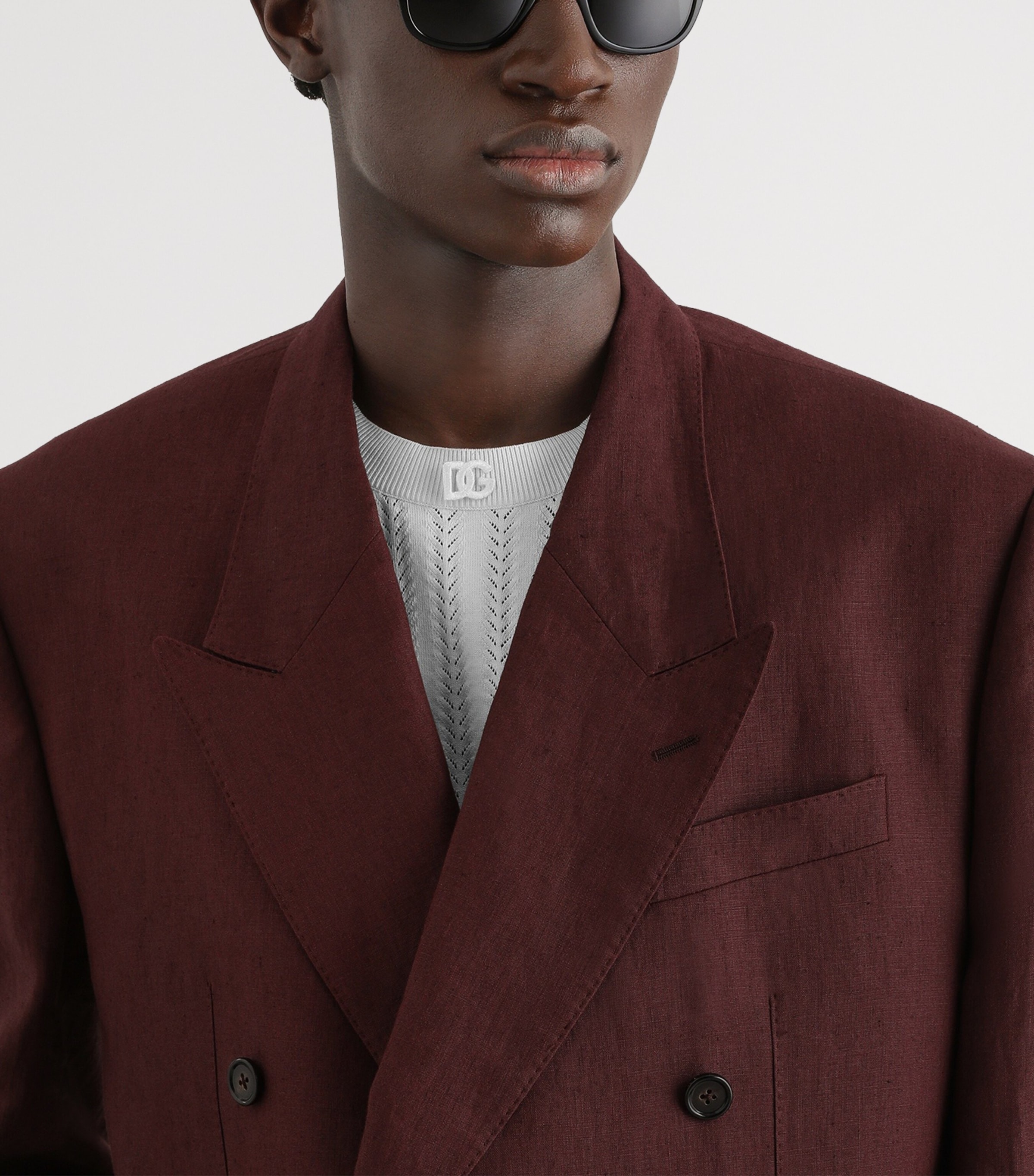Dolce&Gabbana Mens Linen Sicilia Suit Jacket Brown Dark Vio Image 5