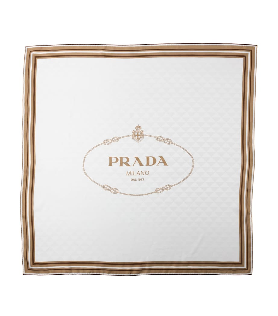 Silk Twill Jacquard Scarf F0AU1 Image 3