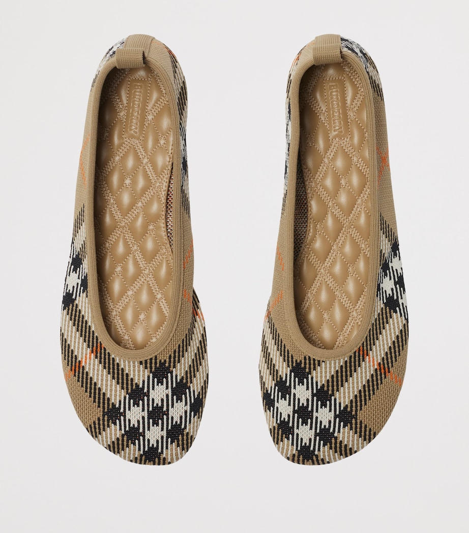 Knit Check Baby Ballet Flats SAND IP CHECK Image 6