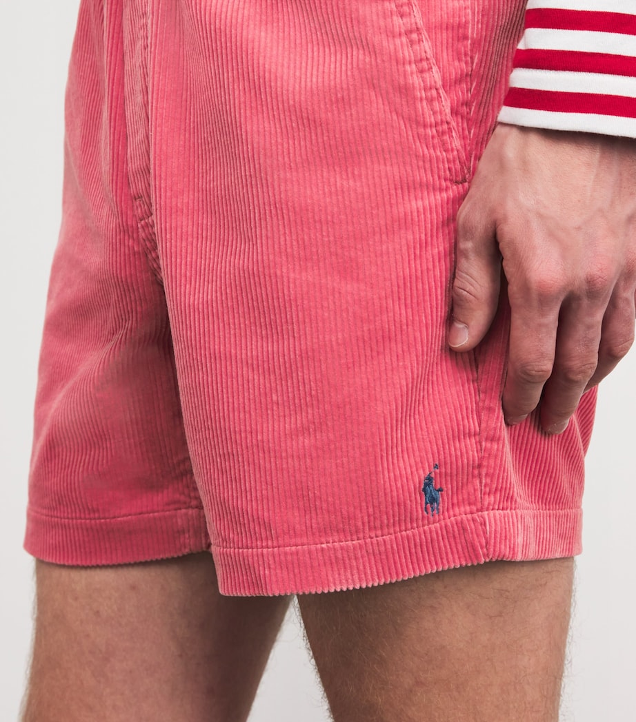 Cotton Corduroy Polo Prepster Shorts RED Image 6
