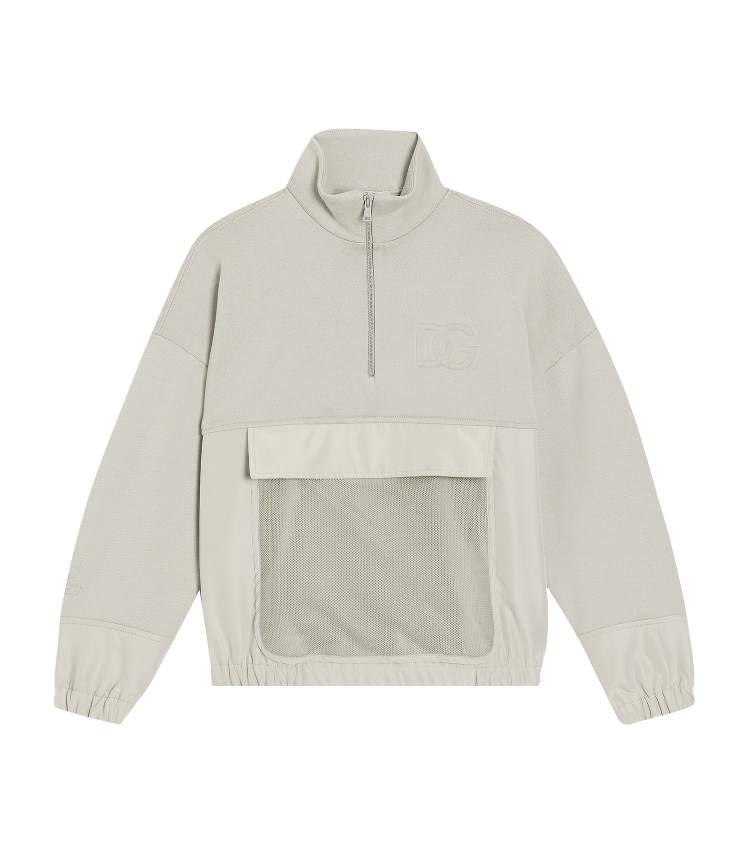 Dolce&Gabbana Kids Cotton-Blend Utility Sweatshirt (8-12 Years) Combined Image 1