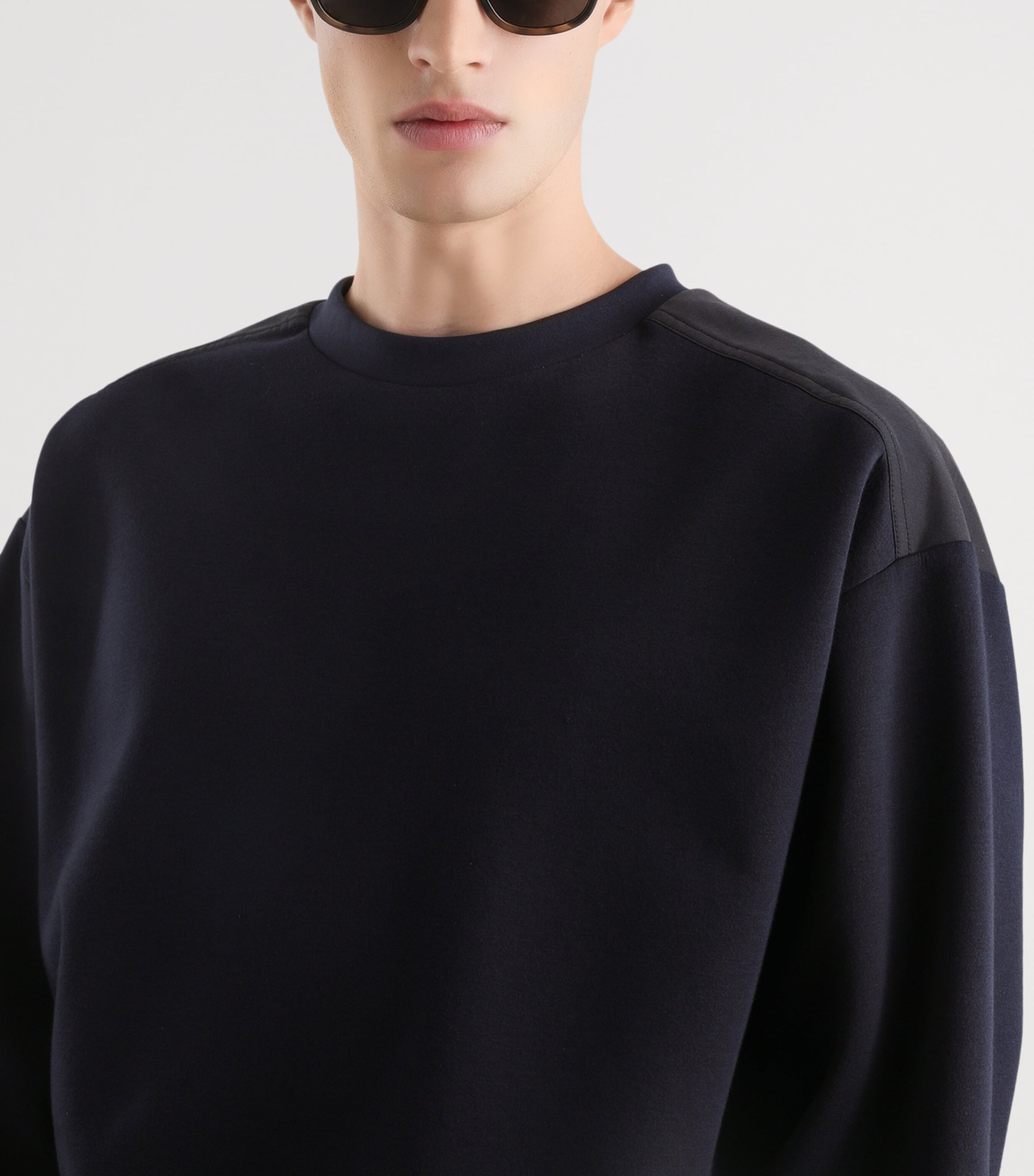 Dolce&Gabbana Mens Cotton-Blend Double-Faced Sweatshirt Very Dark Blue Image 4