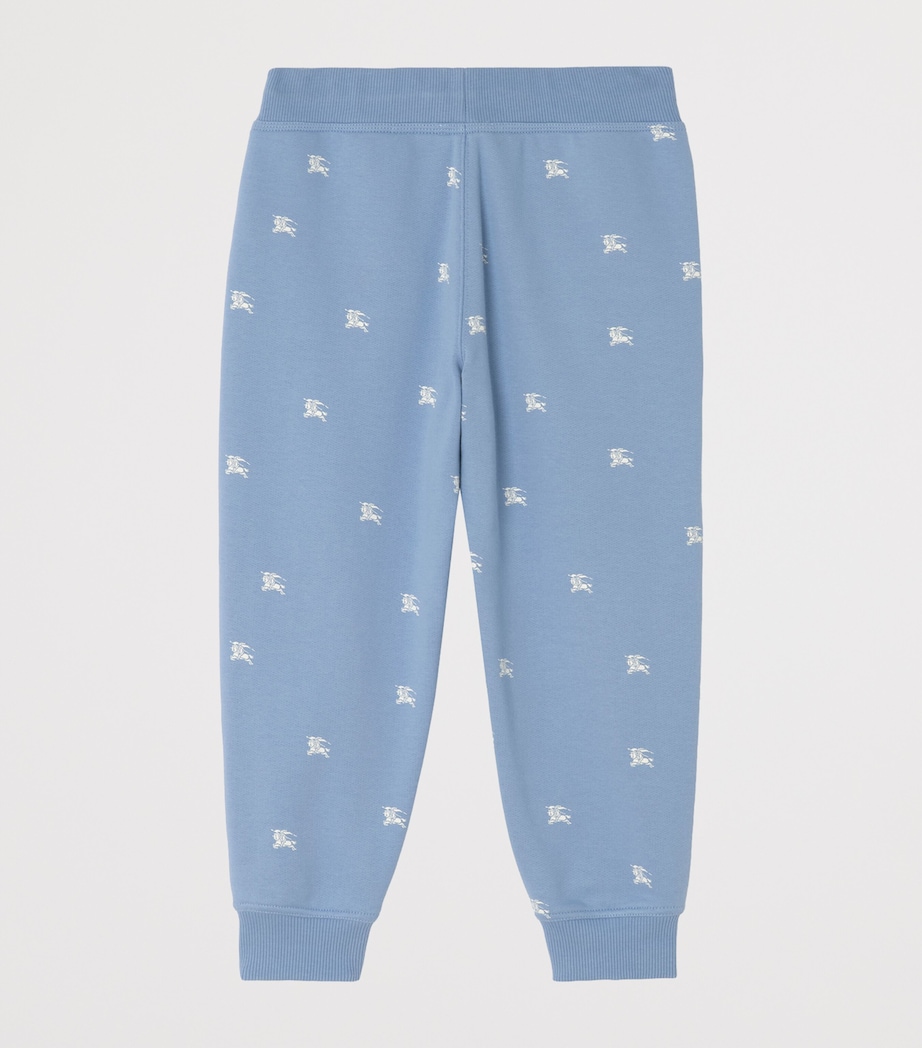 Burberry Kids Cotton EKD Sweatpants (4-12 Years) Cornflower Blue Image 2