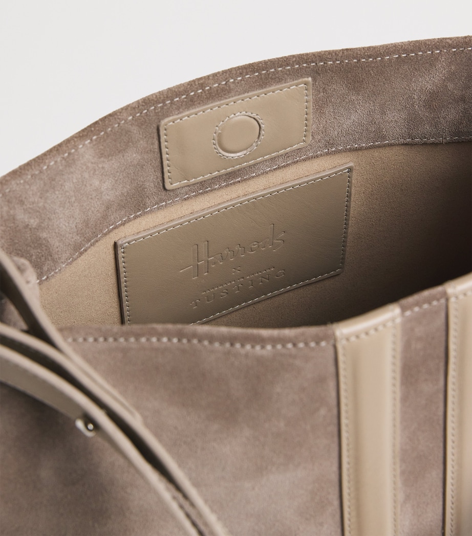 Medium Suede Shoulder Bag NEUTRAL Image 4