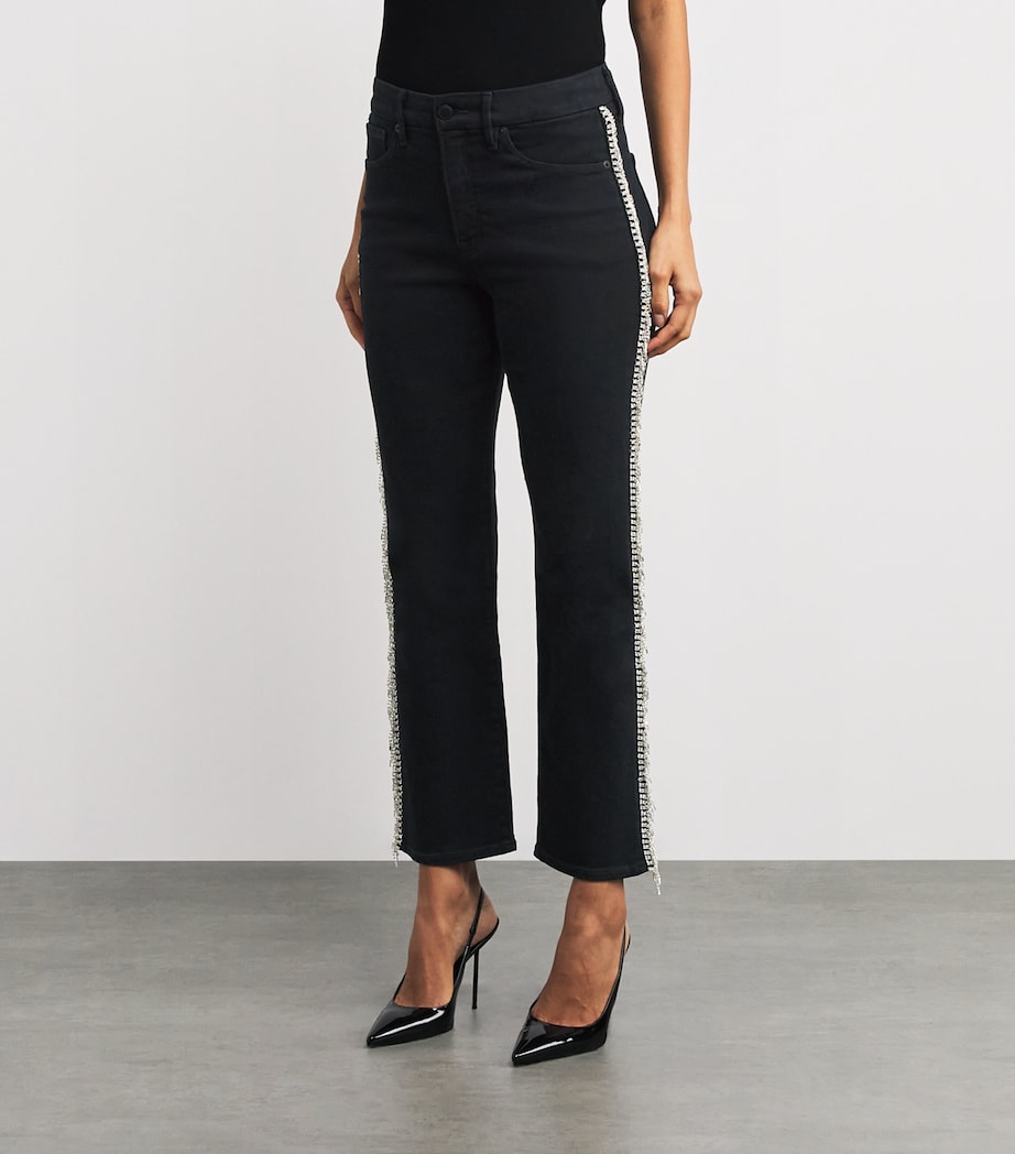 Rhinestone-Embellished Good Legs Jeans BLACK411 Image 3