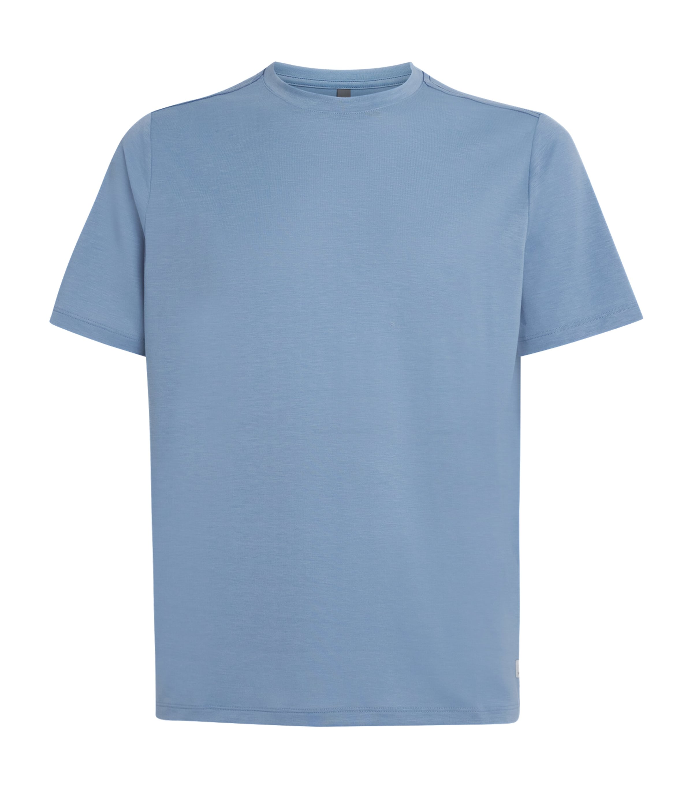 VUORI Mens Current Tech T-Shirt Hib Isle Blue Heathr Image 1
