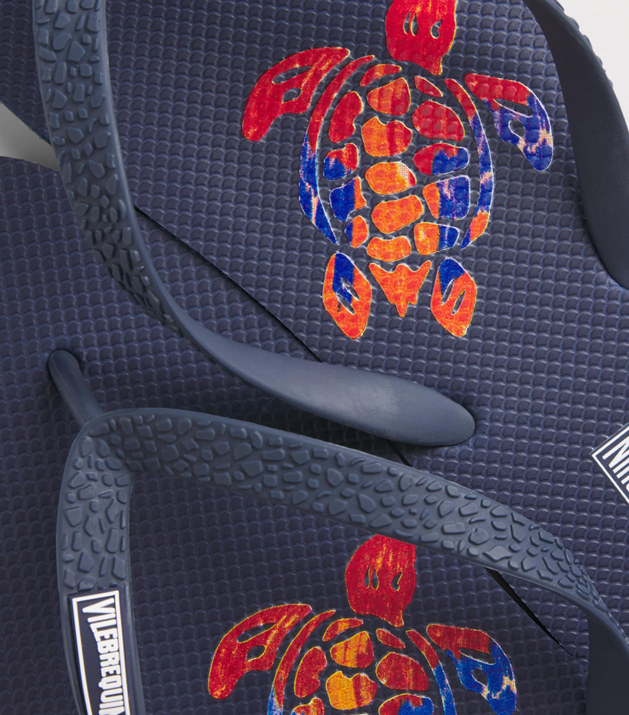 Vilebrequin Turtle Flip Flops Bleu Marine Image 7
