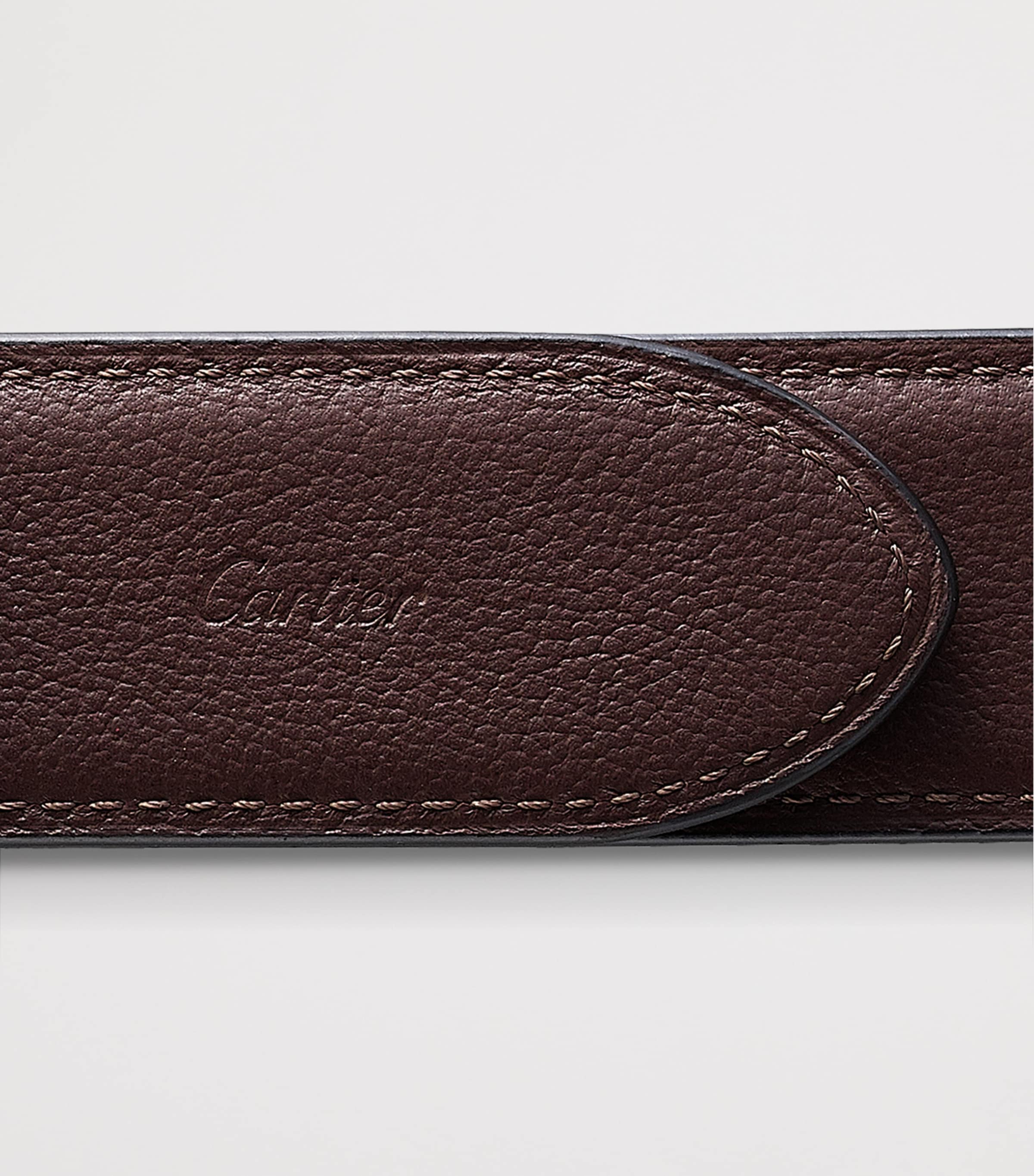 Cartier Leather Reversible Santos de Cartier Belt Black Image 5