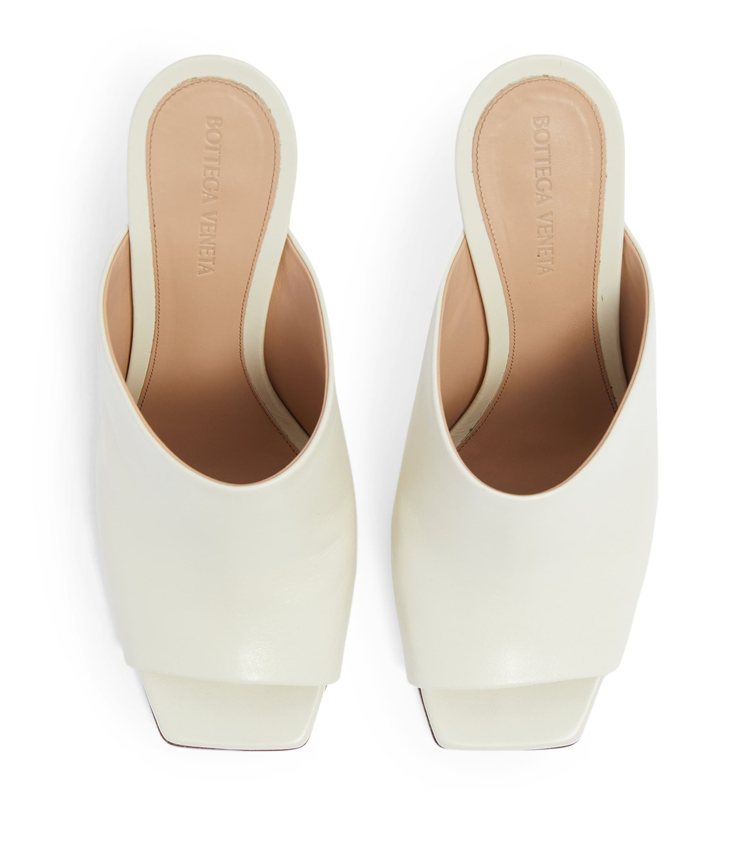 Leather Knot Mules 90 SEA SALT Image 3