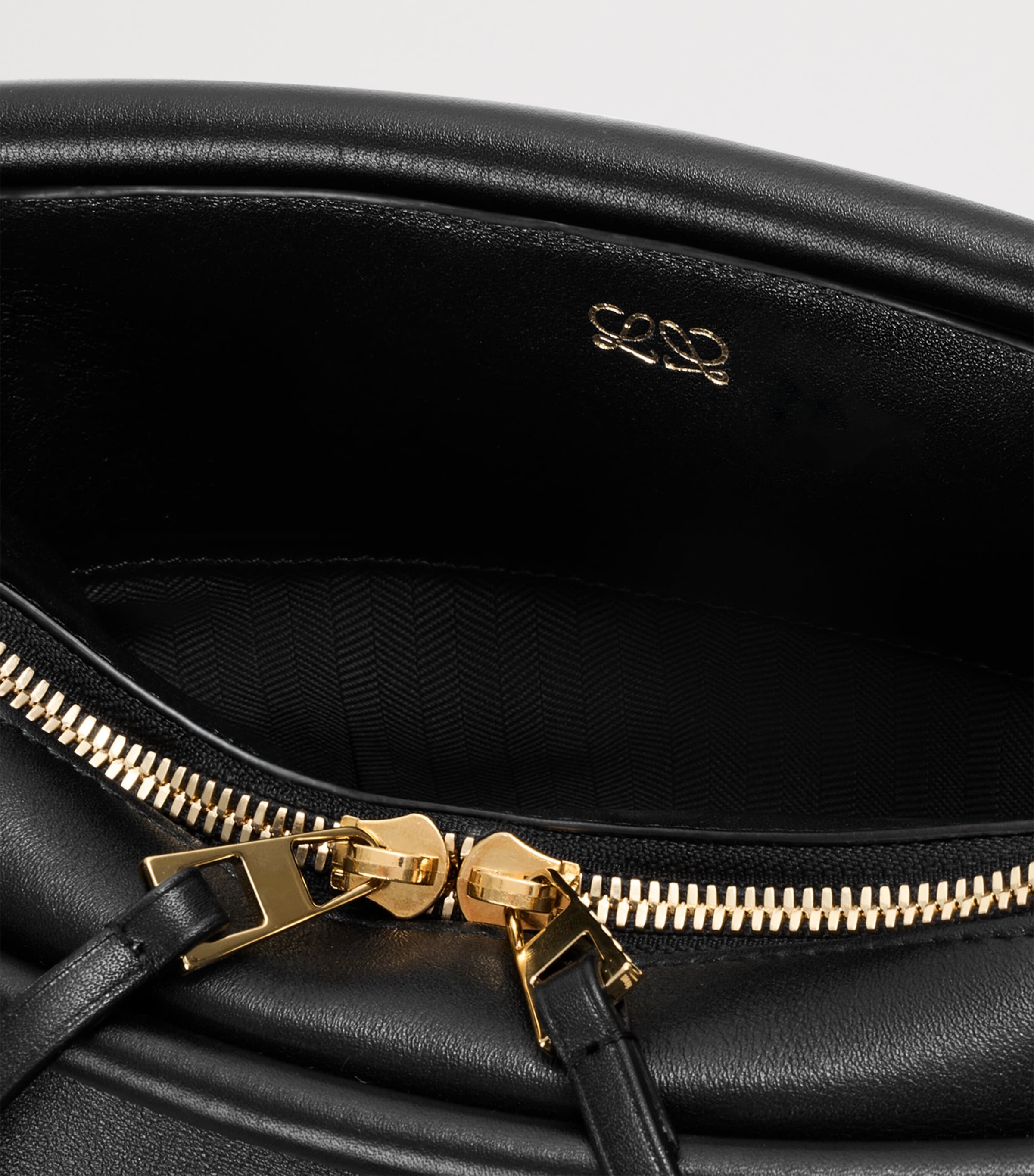 LOEWE Small Leather Whisker Shoulder Bag Black Image 8