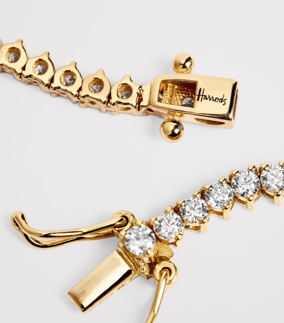 Yellow Gold and Diamond Tennis Necklace (5.25ct) YELLOW GOLD Image 4