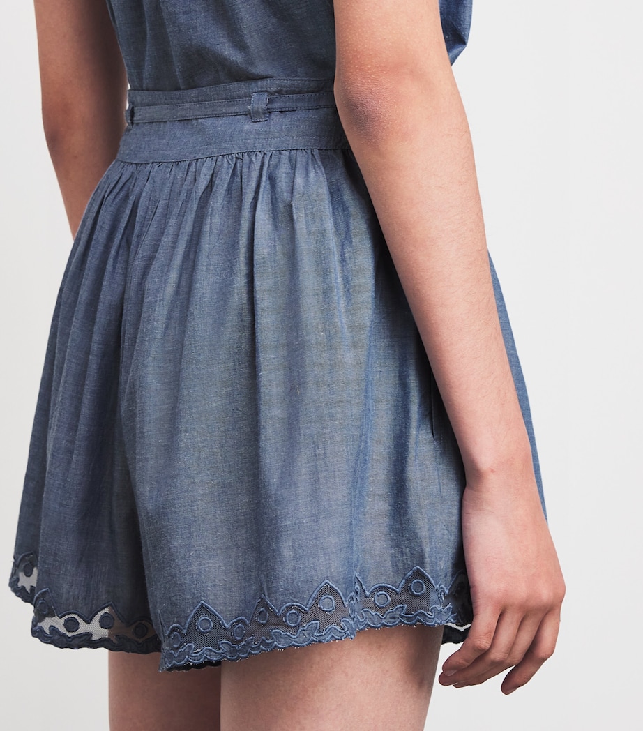 Embroidered Elowen Shorts CHB CHAMBRAY Image 6