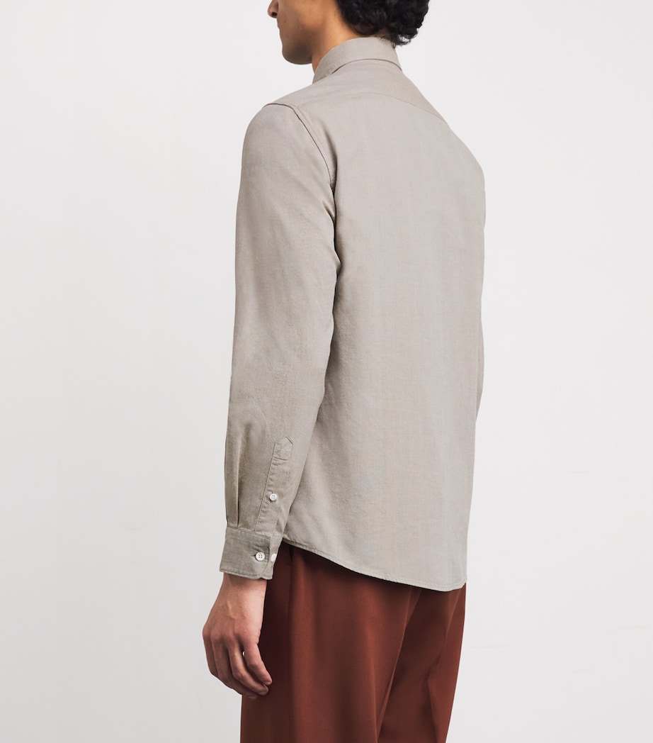 Brushed Cotton Oxford Shirt GNDX LIGHT KHAKI Image 4