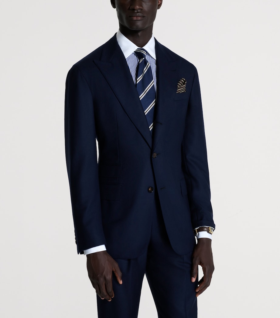 Dunhill Mens Wool Cavendish Blazer Navy Image 4