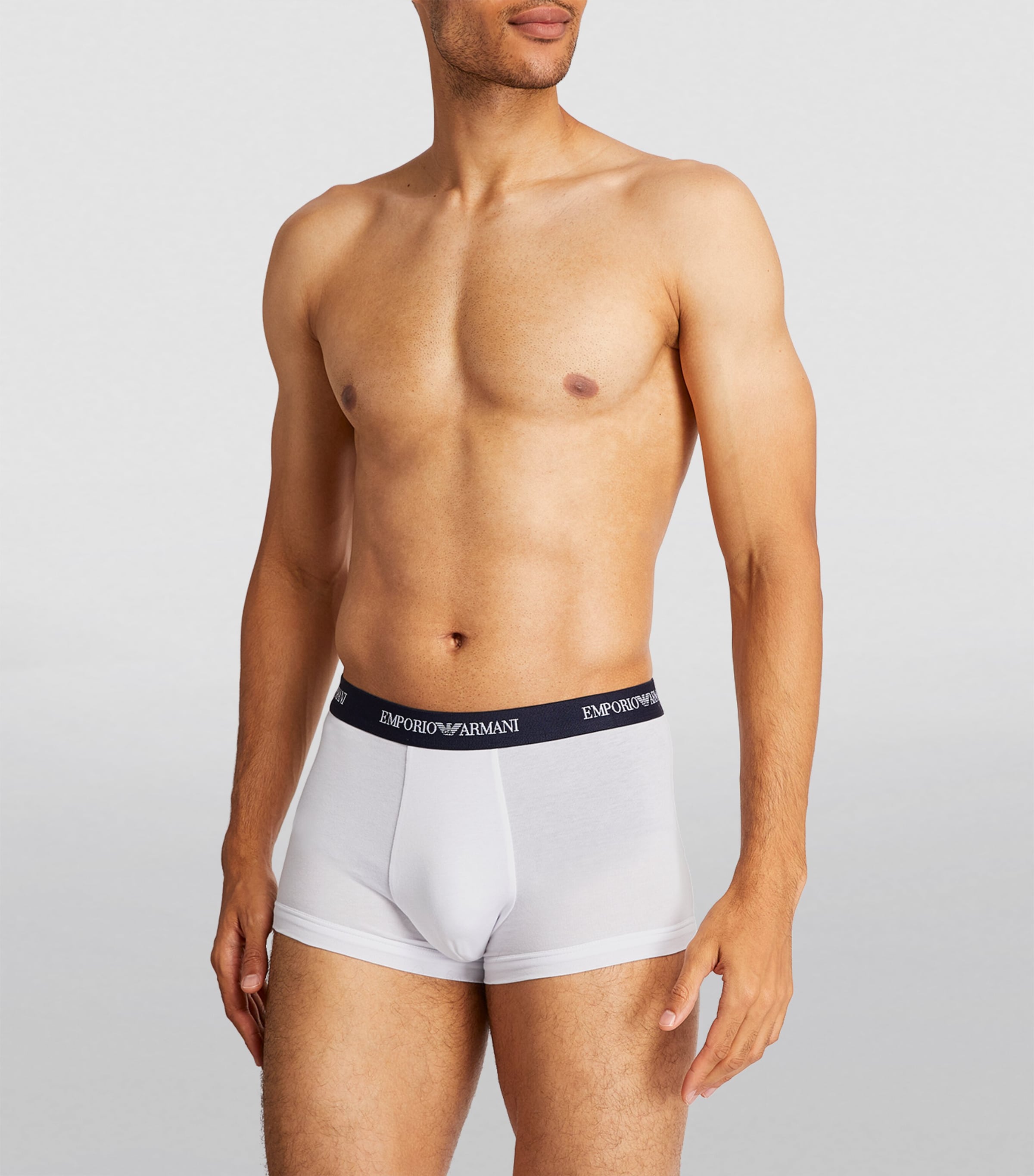 Stretch-Cotton Trunks (Pack of 3) 00110 WHITE Image 2