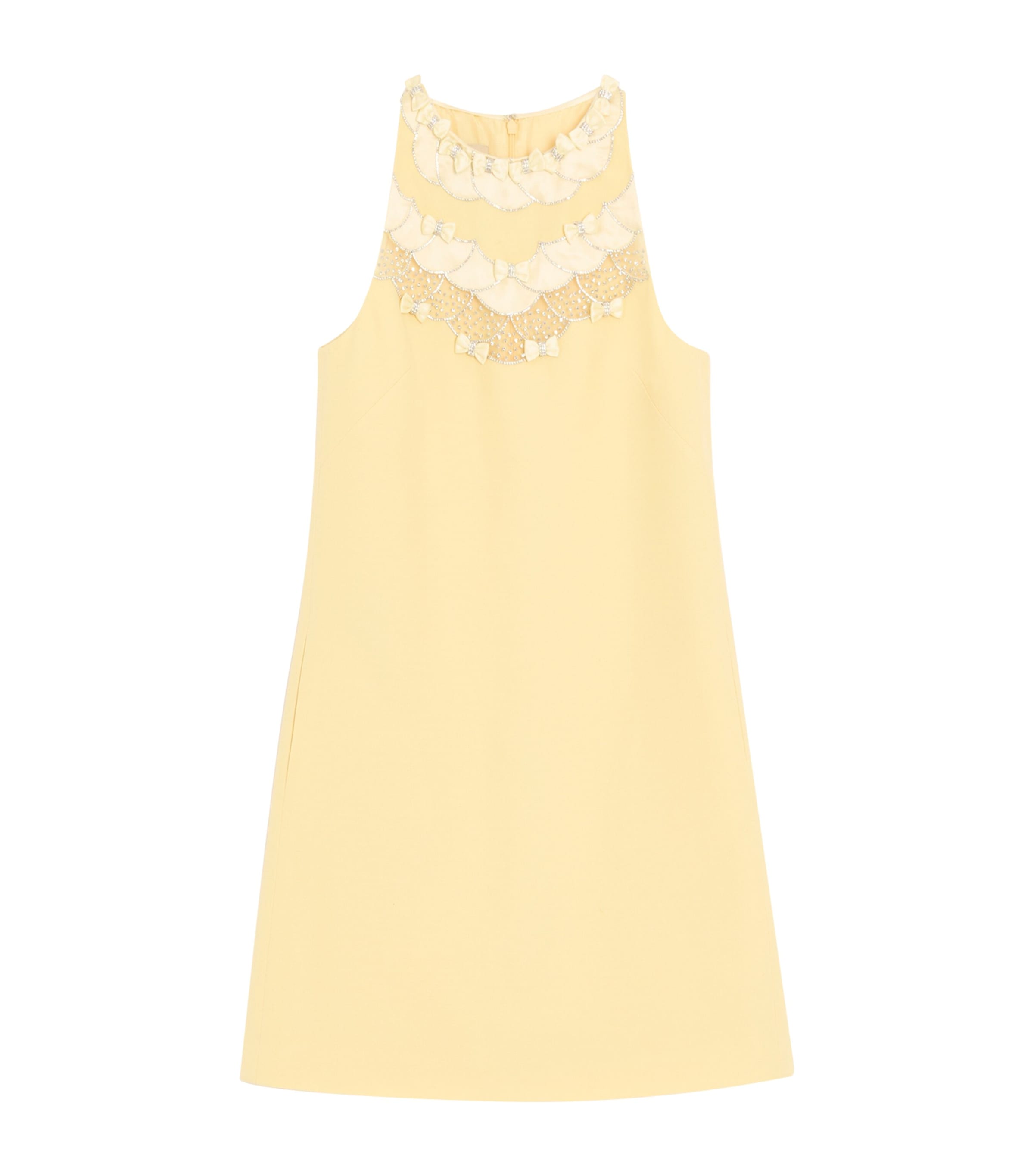 Virgin Wool-Silk Embellished Mini Dress A2X Image 1