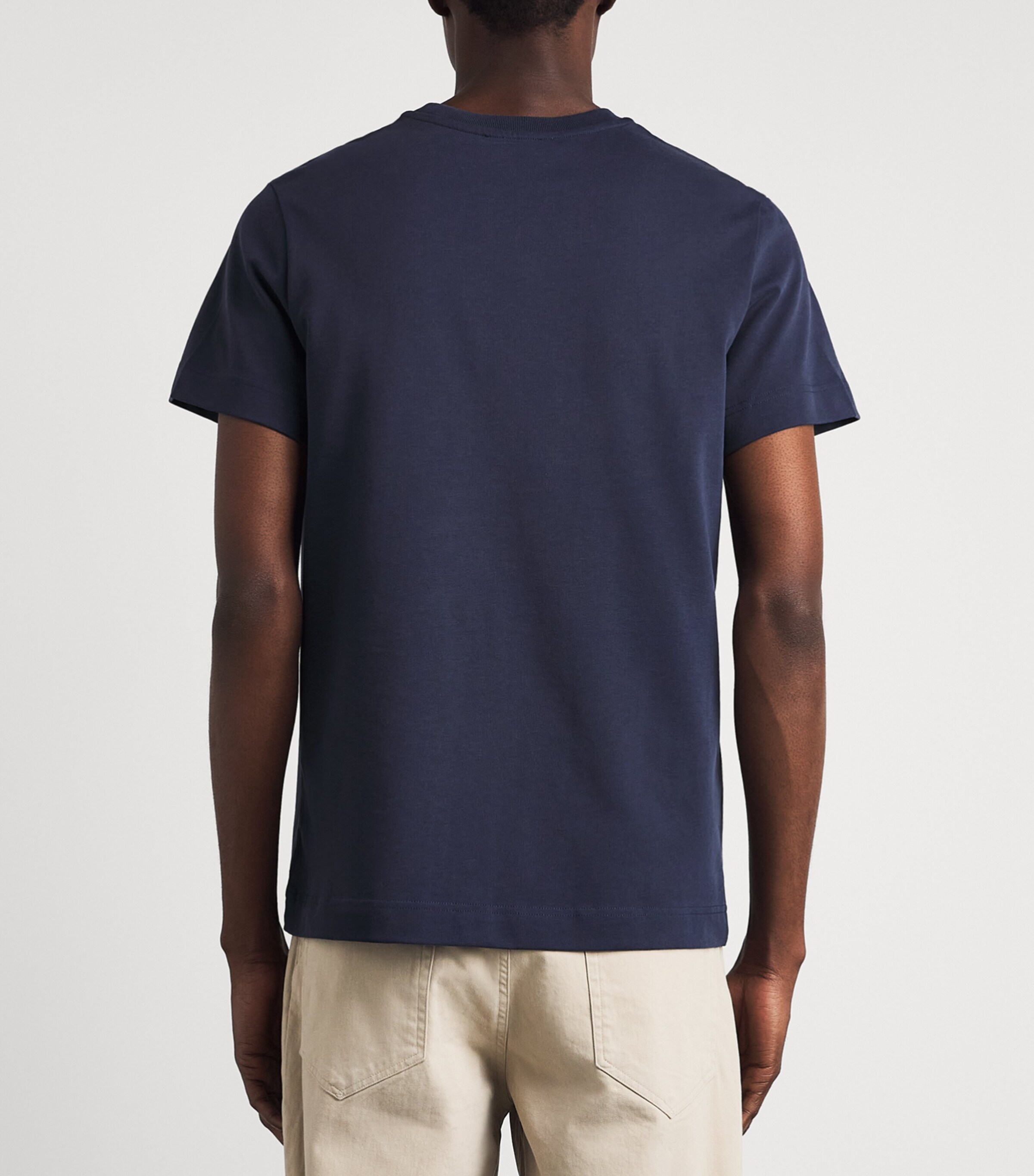 A.P.C. Mens Cotton Logo Oliver T-Shirt Iah Dark Blue Image 5