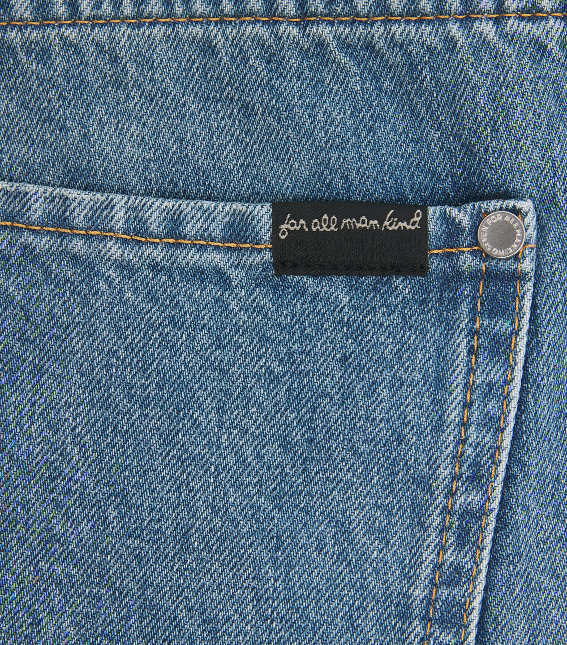 7 For All Mankind Mens Wide-Leg Jeans Mid Blue Image 6