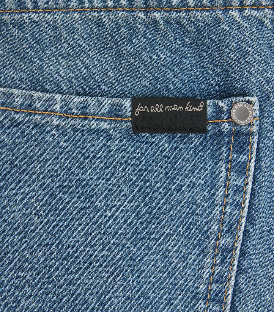 7 For All Mankind Mens Wide-Leg Jeans Mid Blue Image 6
