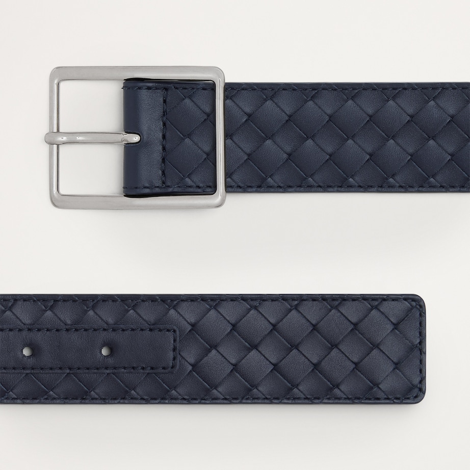 Bottega Veneta Leather Intrecciato Piccolo Belt Image 4