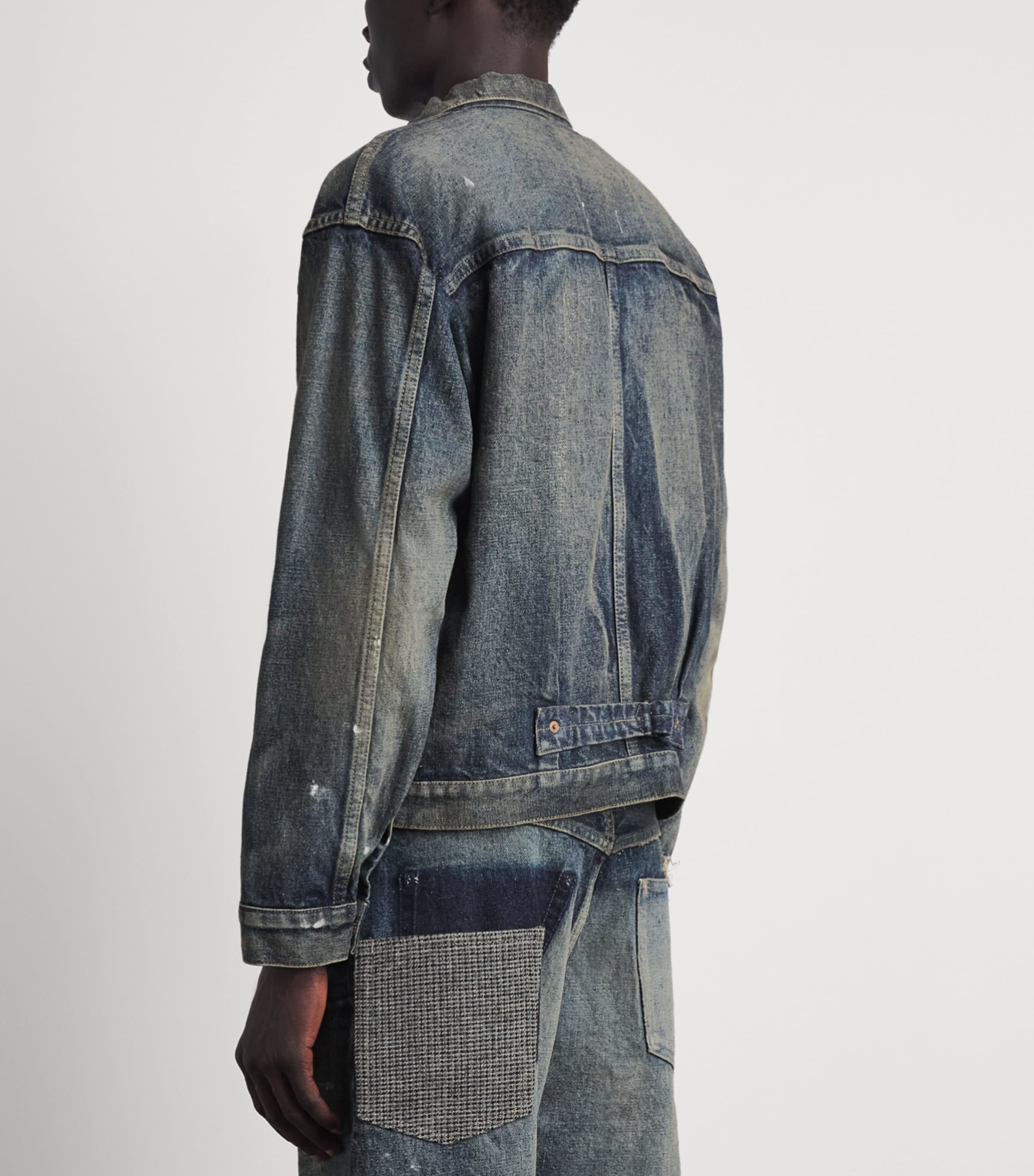 Junya Watanabe MAN Mens Patchwork Denim Jacket Indigo X Mix Image 5