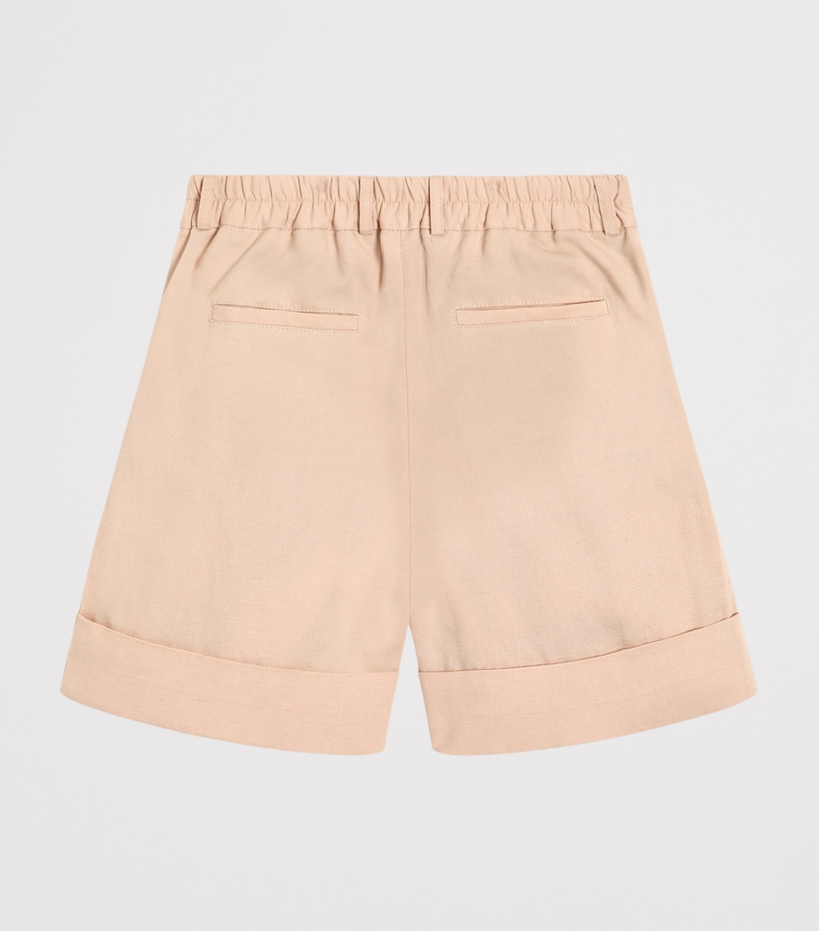 Dolce&Gabbana Kids Cotton-Blend Bermuda Shorts (8-12+ Years) Rosy Beige Image 2
