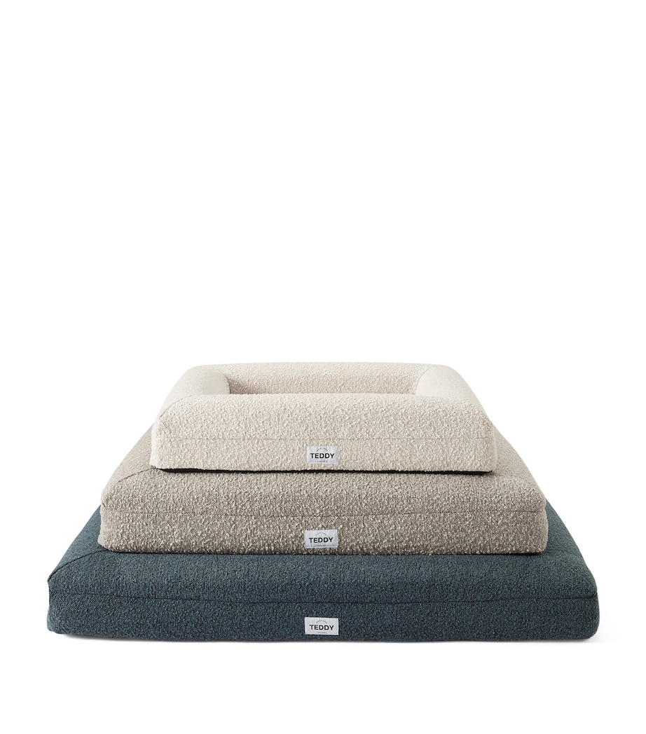 Small Bouclé Dog Bed Cover GREY Image 1