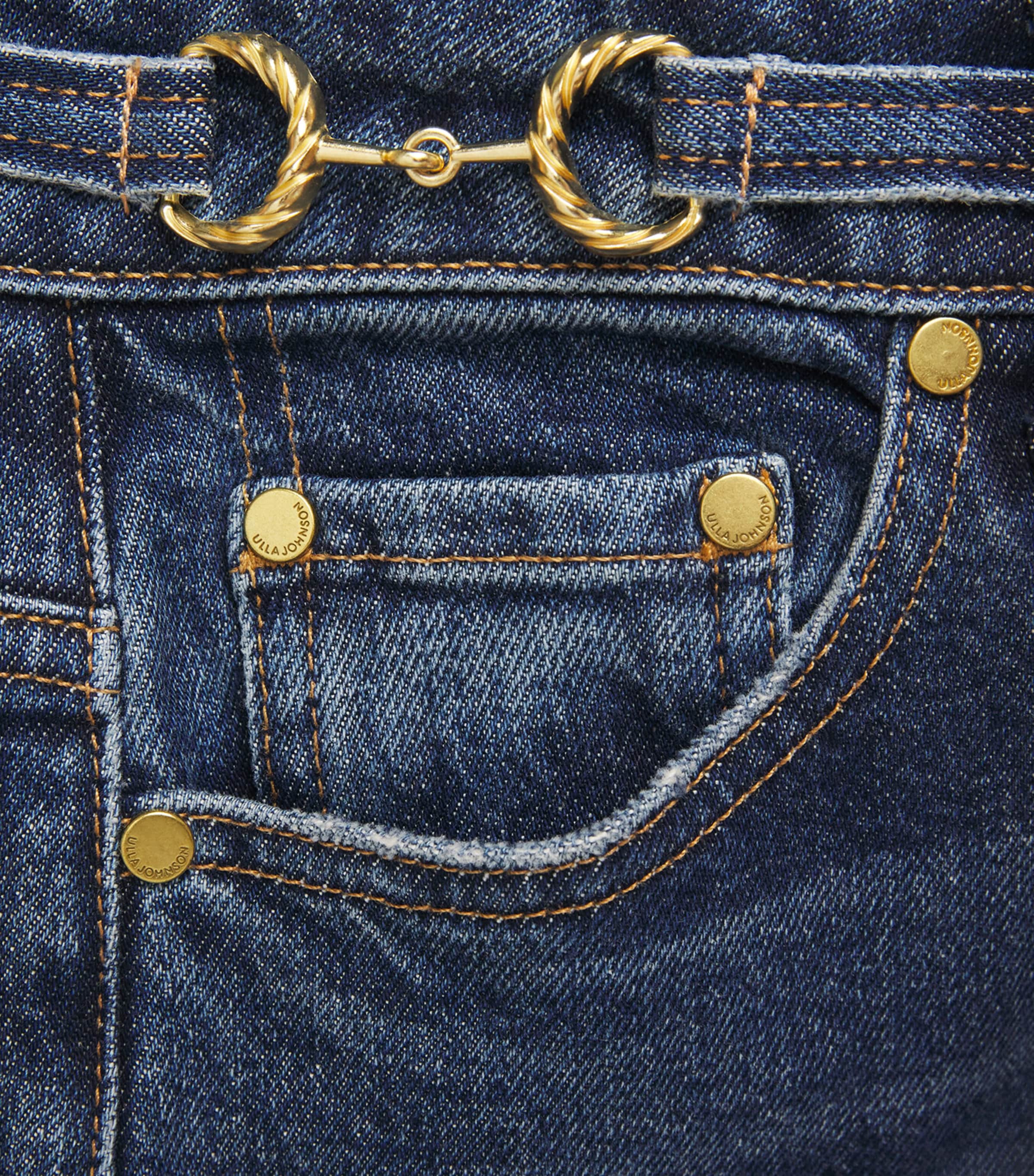 Ulla Johnson Womens Valory Flared Jeans Nile Image 6