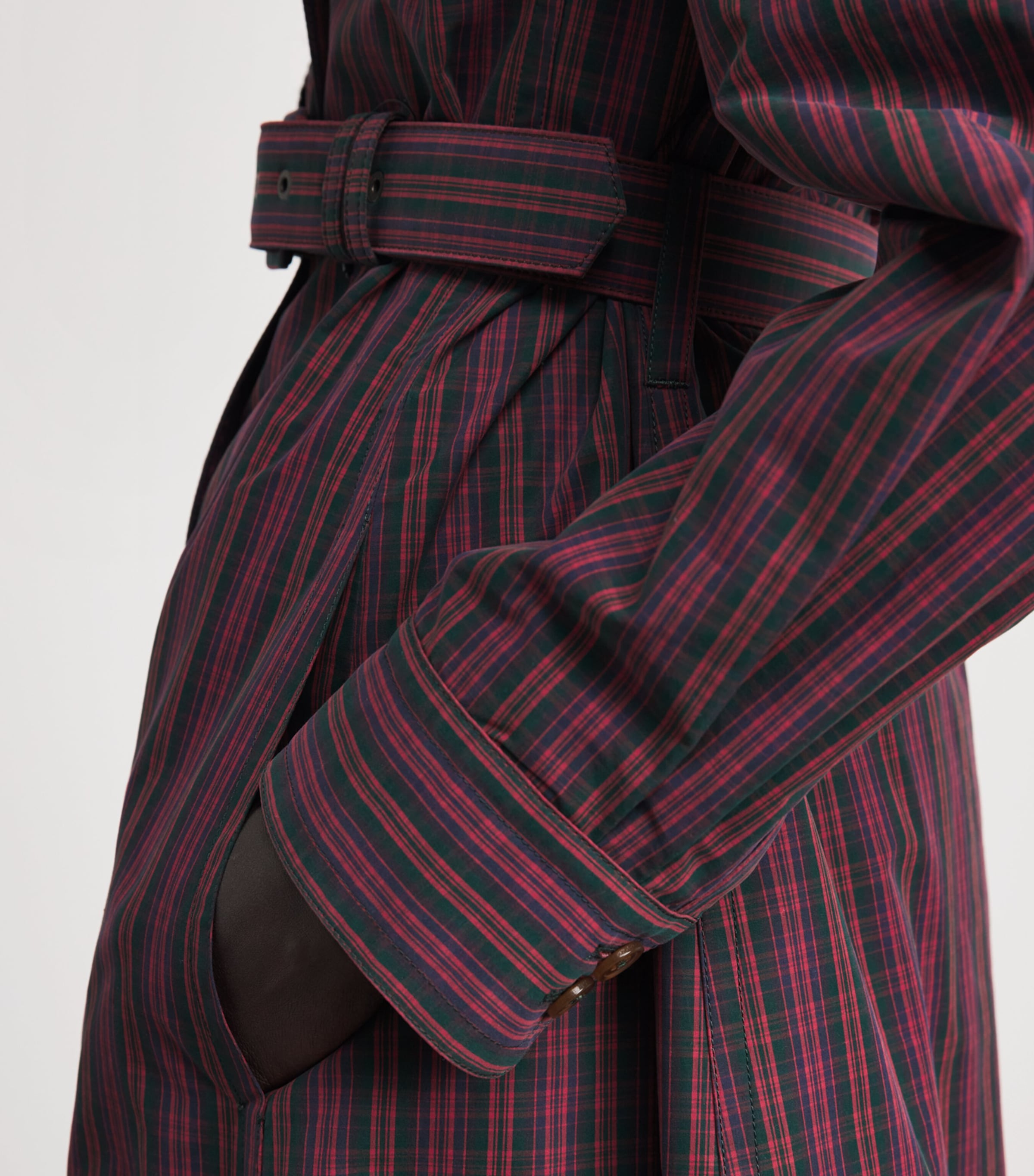 Vivienne Westwood Womens Cotton Tartan Liska Trench Coat Red/green/blue Image 3