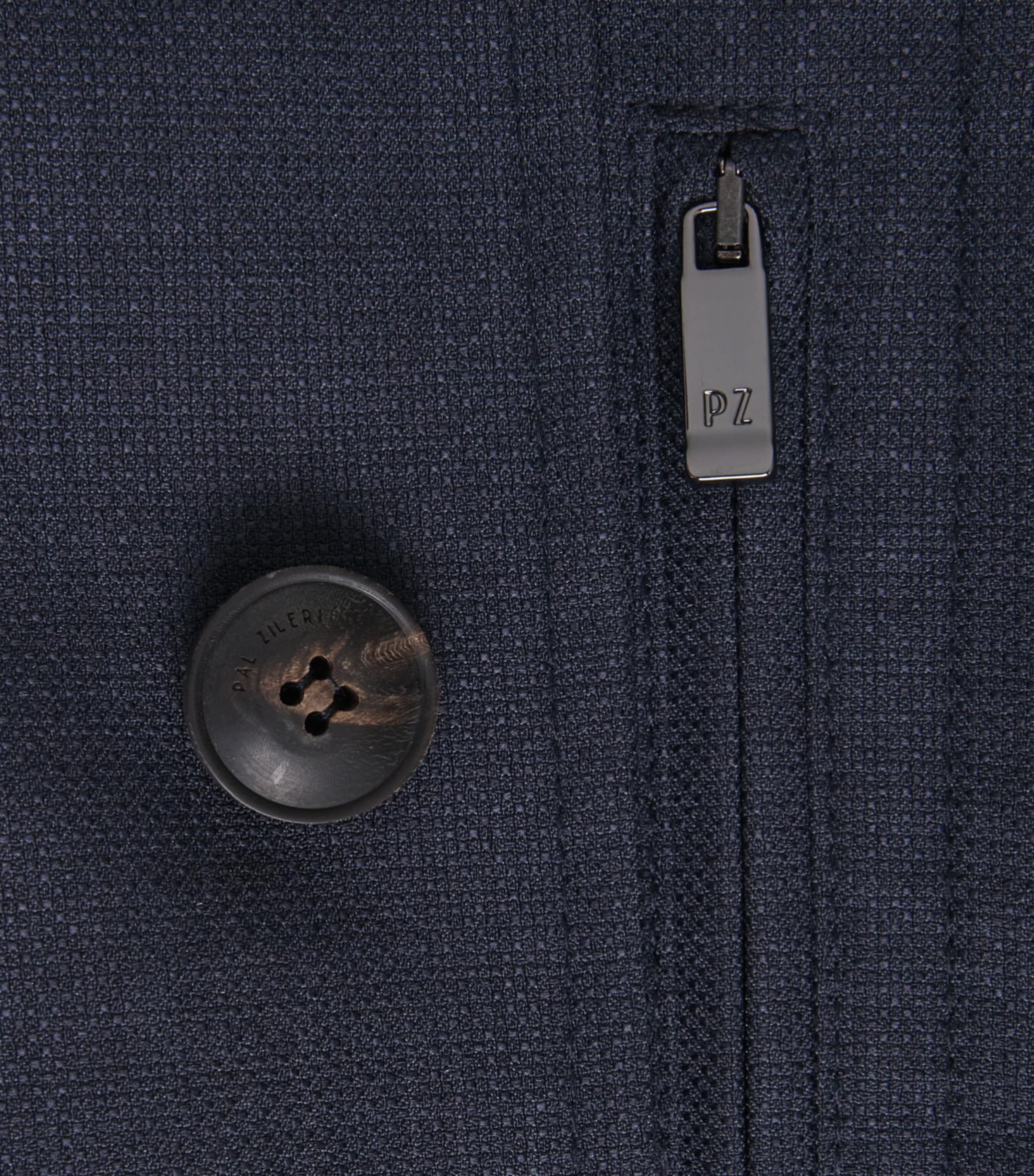 Pal Zileri Mens Water-Repellent Car Coat Blue Navy Image 7