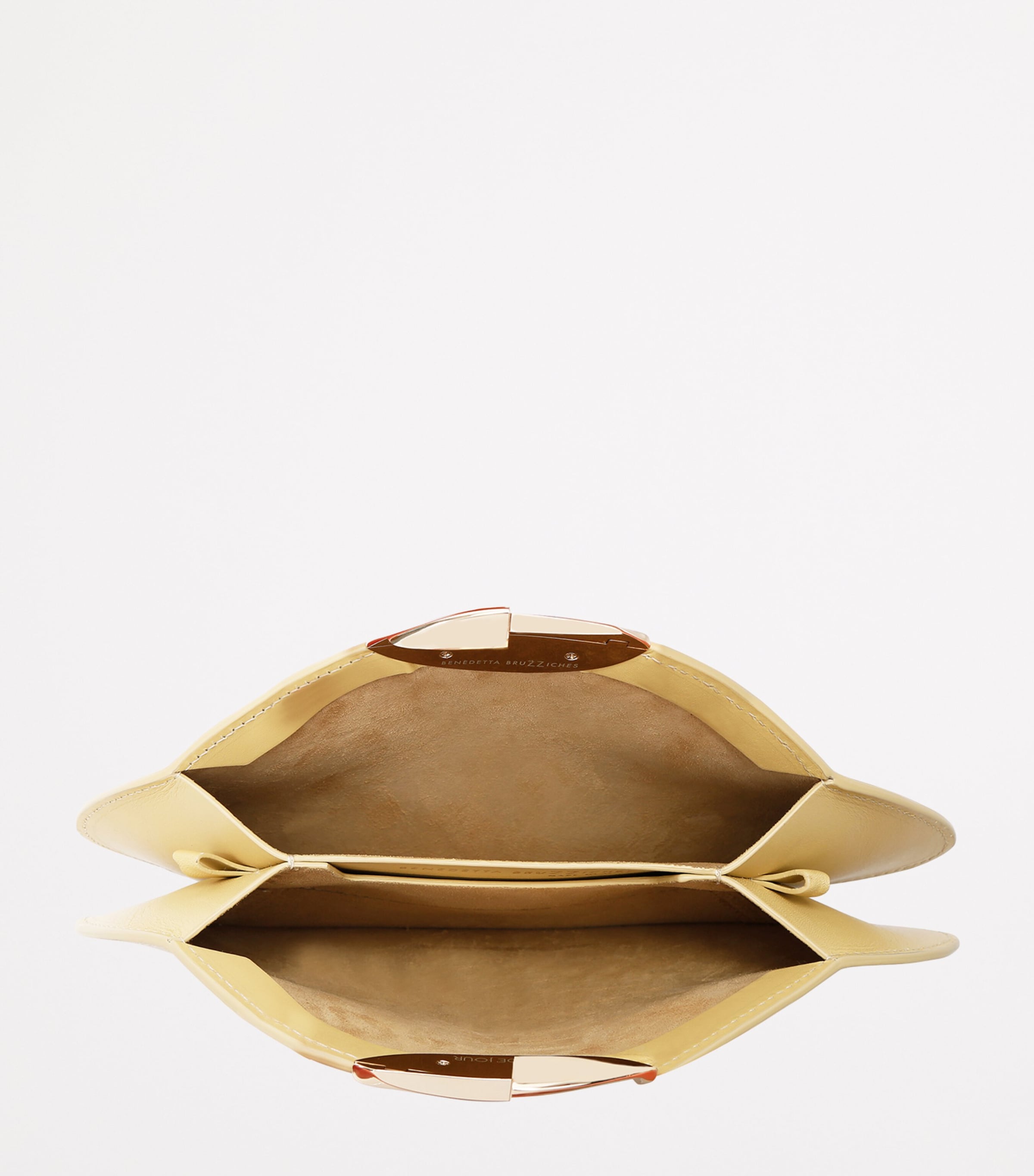 Benedetta Bruzziches Nubuck Leather Belle de Jour Shoulder Bag Cream Image 2