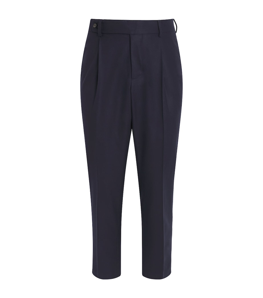 Wool-Blend Suit Trousers 4503 BLK BLU PTTN Image 1