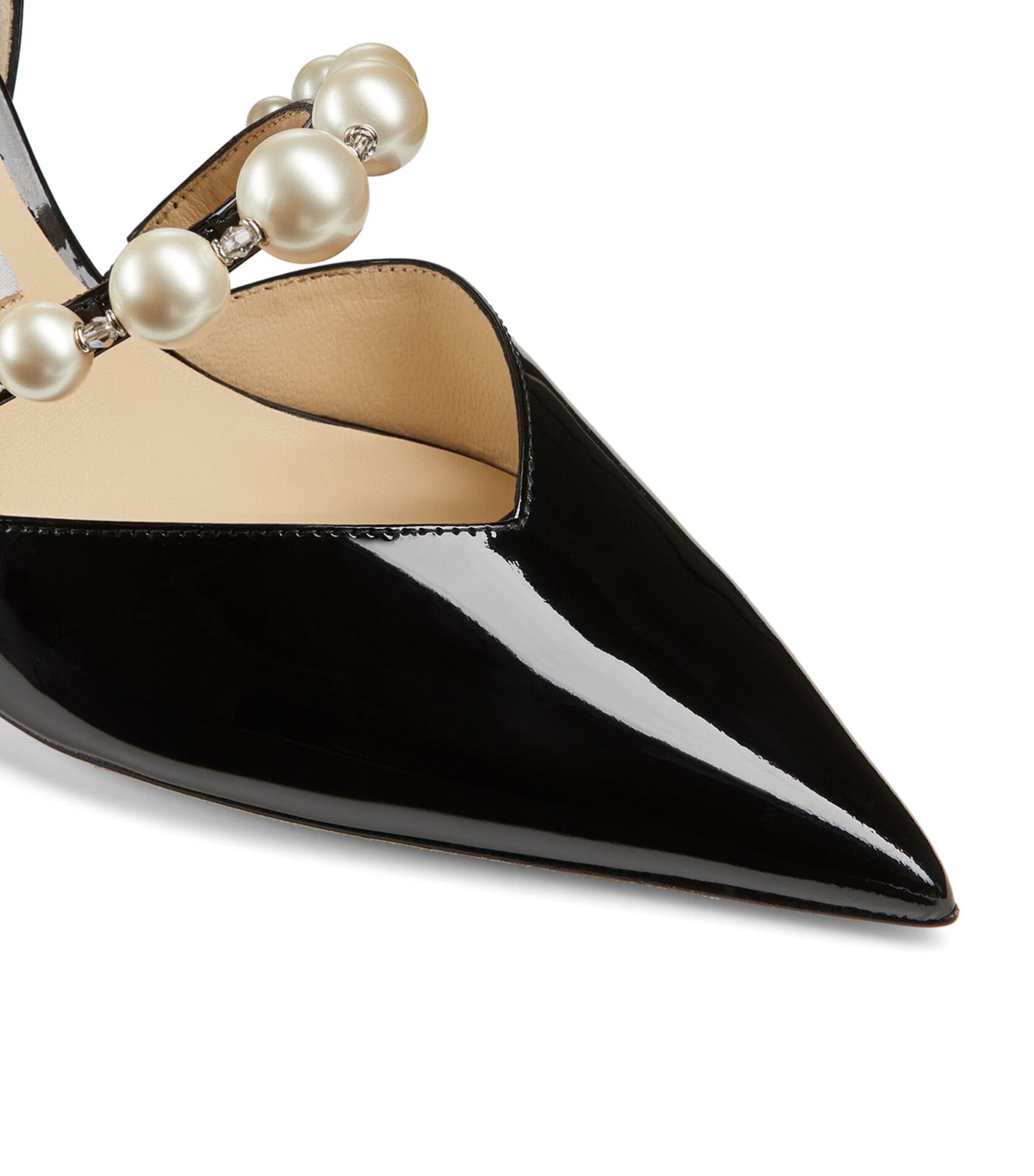 Jimmy Choo Aurelie 85 Patent Leather Pumps Black/white Image 2