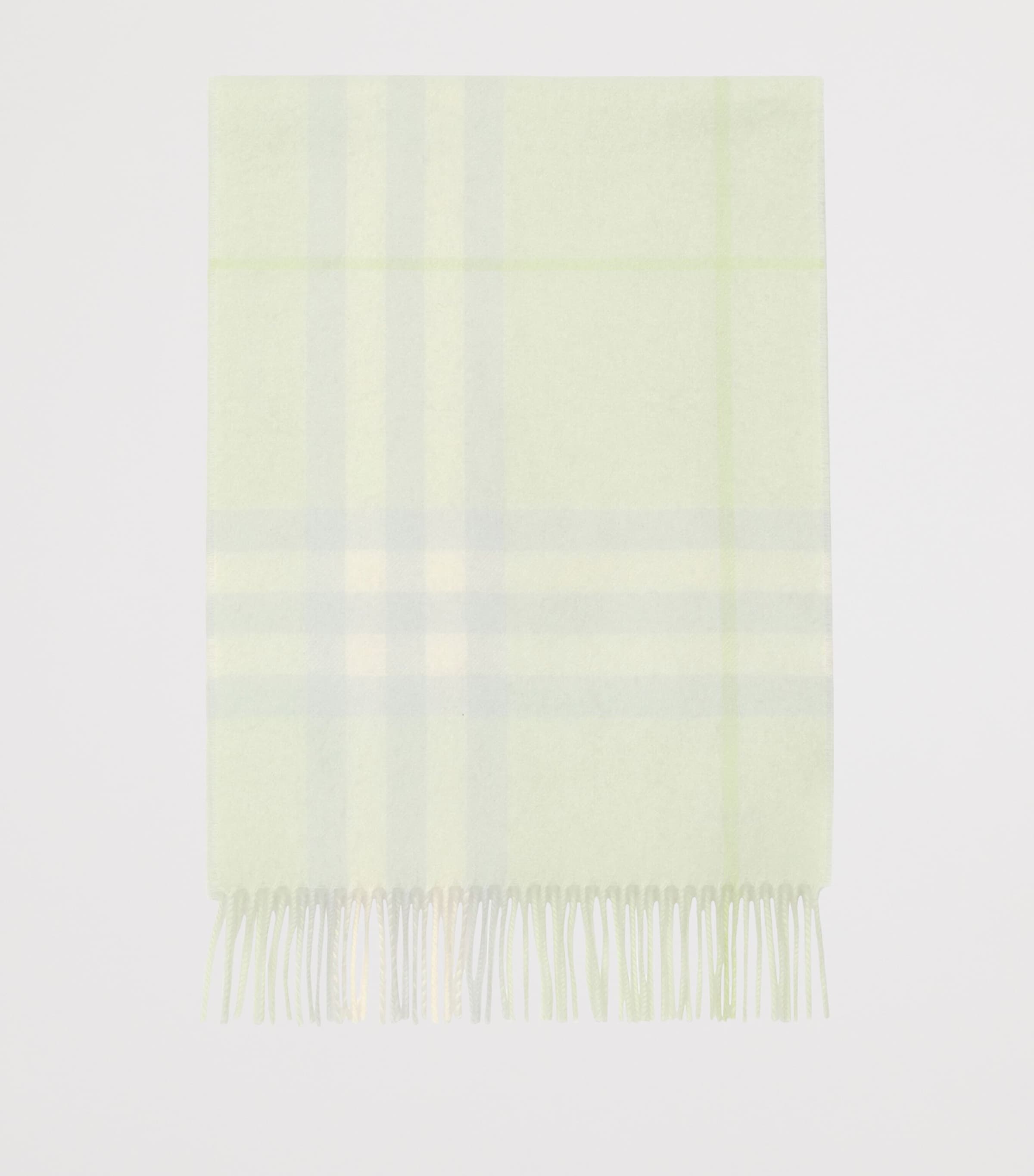 Burberry Cashmere Check Scarf Mint Green Image 2