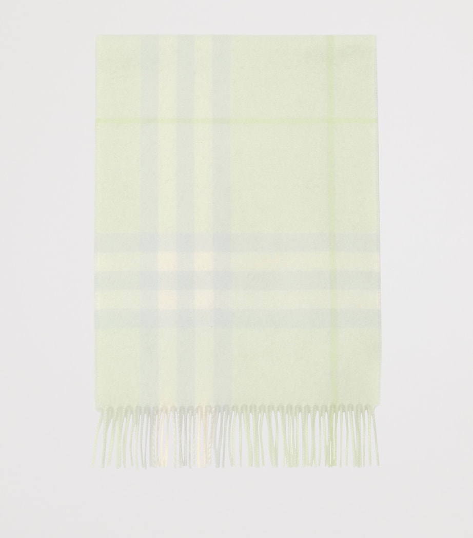 Burberry Cashmere Check Scarf Mint Green Image 2