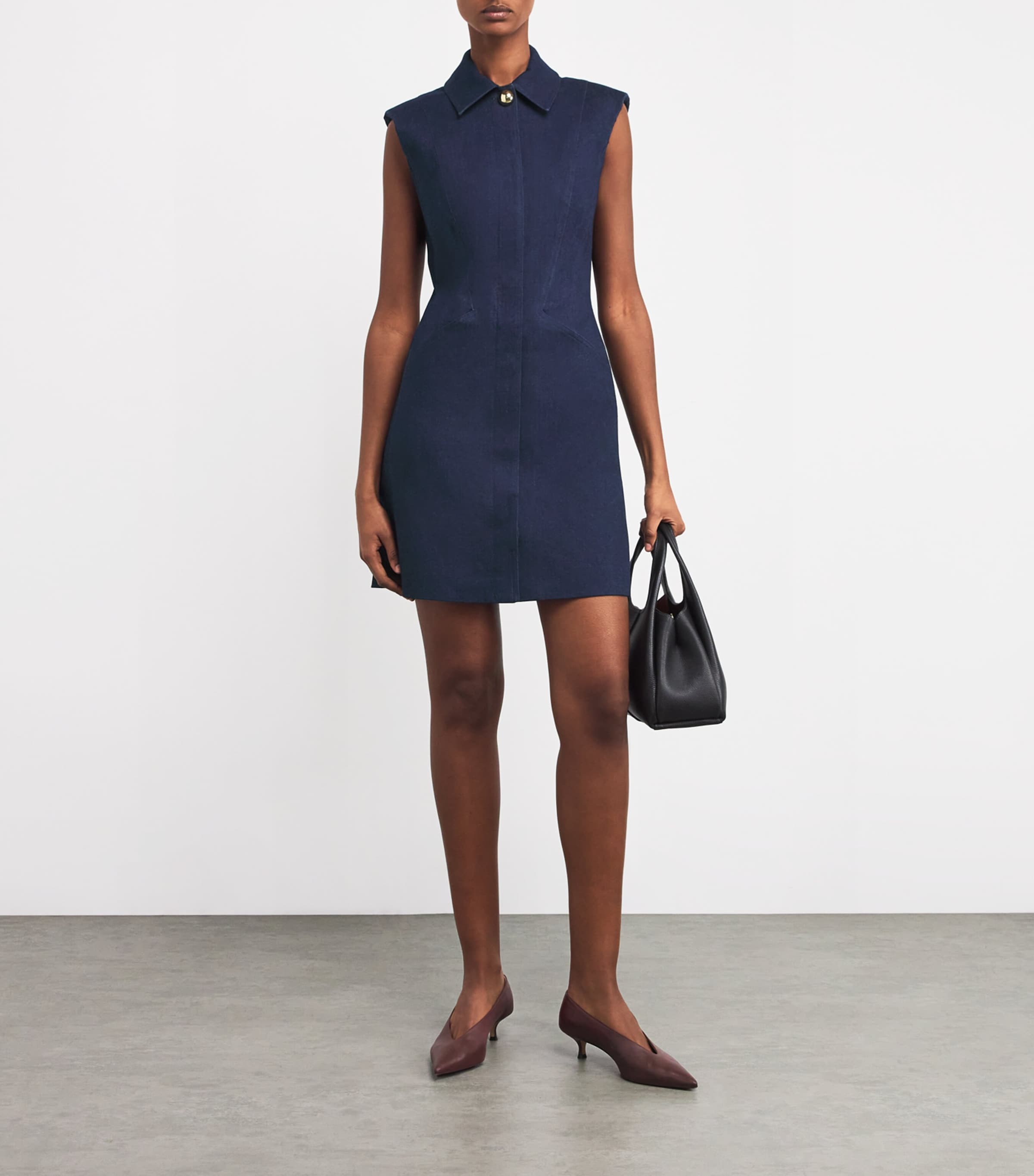 Serina Denim Mini Dress DARK OXFORD Image 2