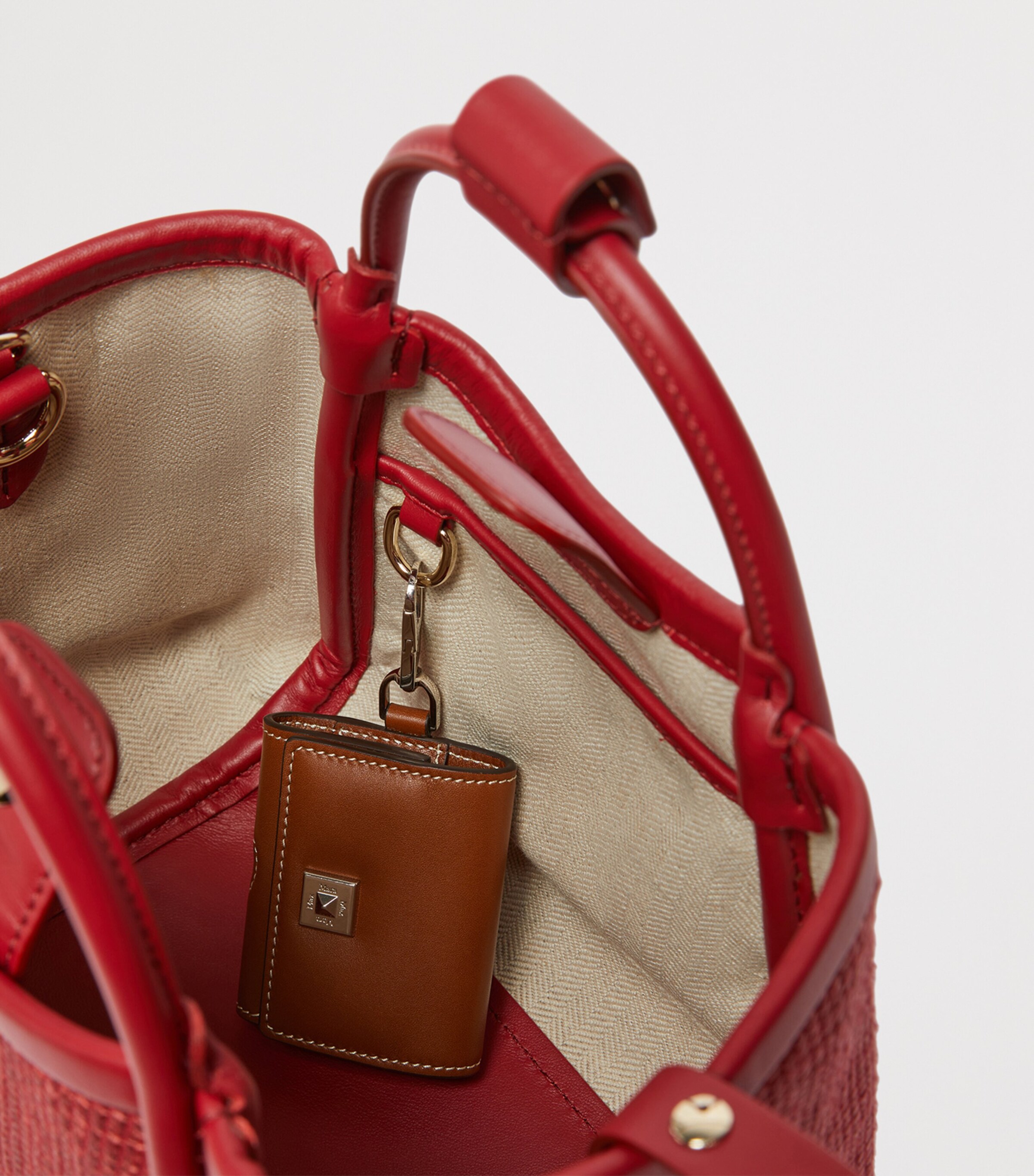 Max Mara Extra-Small Marine Top-Handle Bag Red Image 6