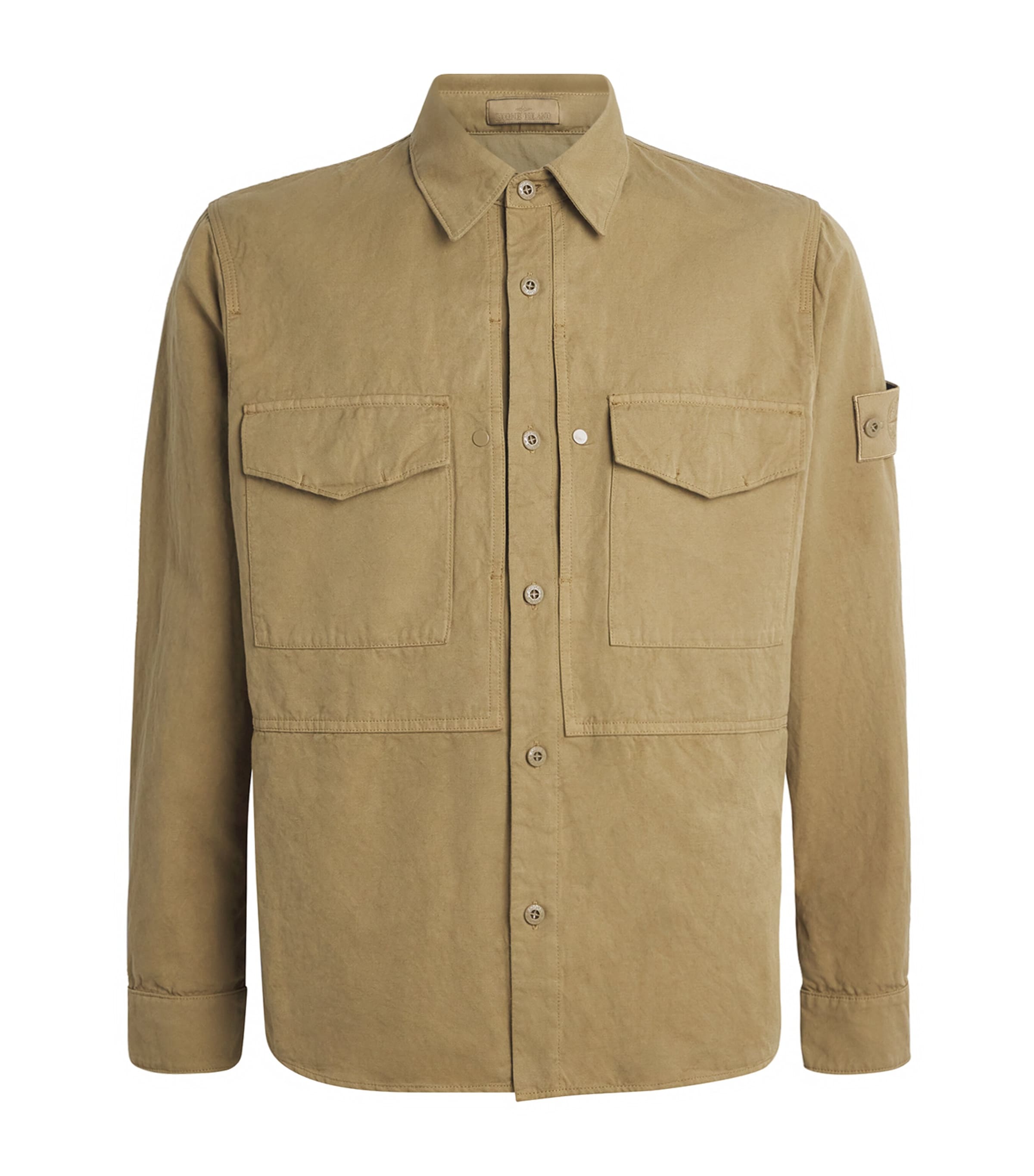 Stone Island Mens Canvas Ghost Overshirt Image 1