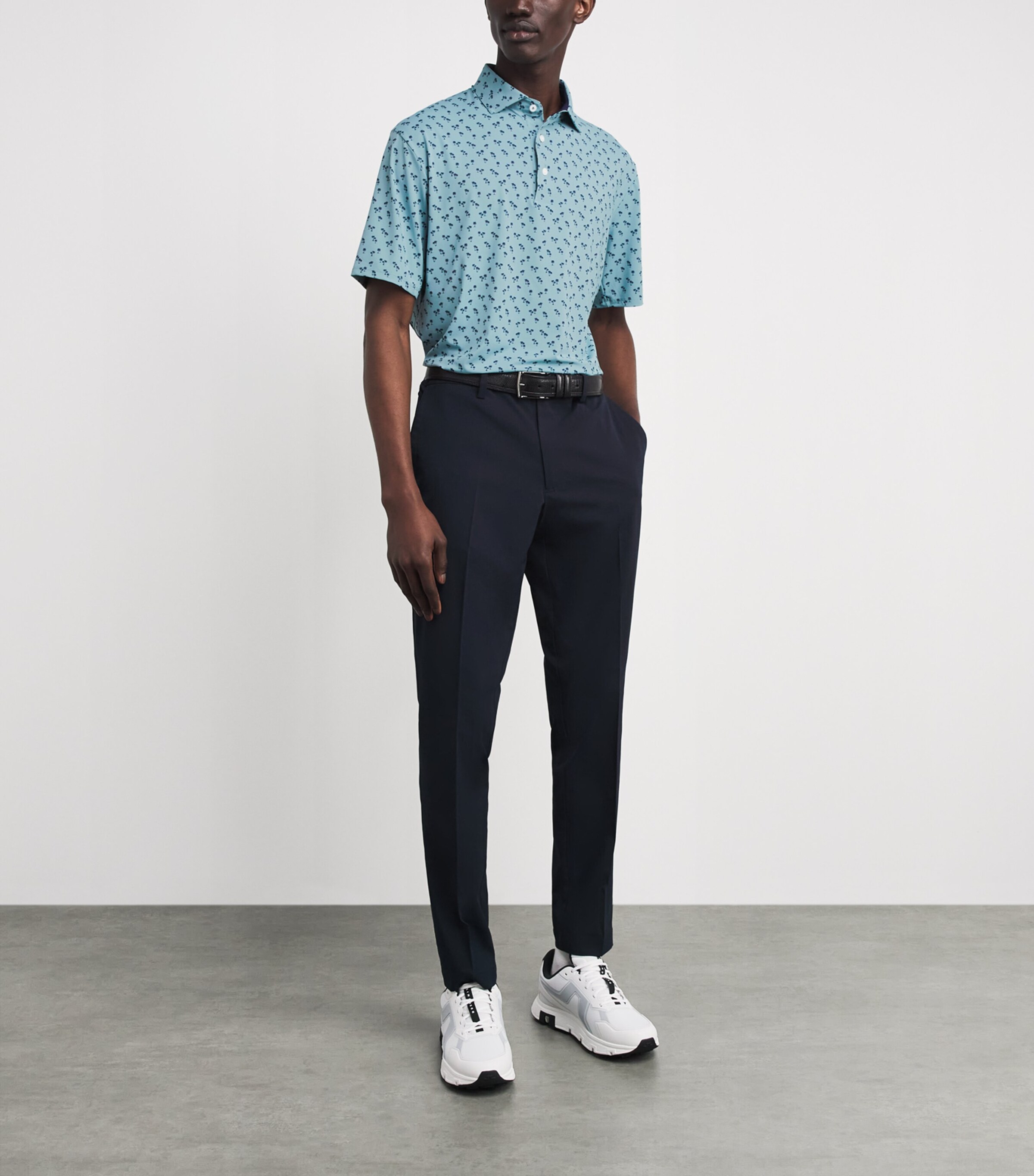 KJUS Mens Printed Golfer Polo Shirt Rvbk/ablu Image 2