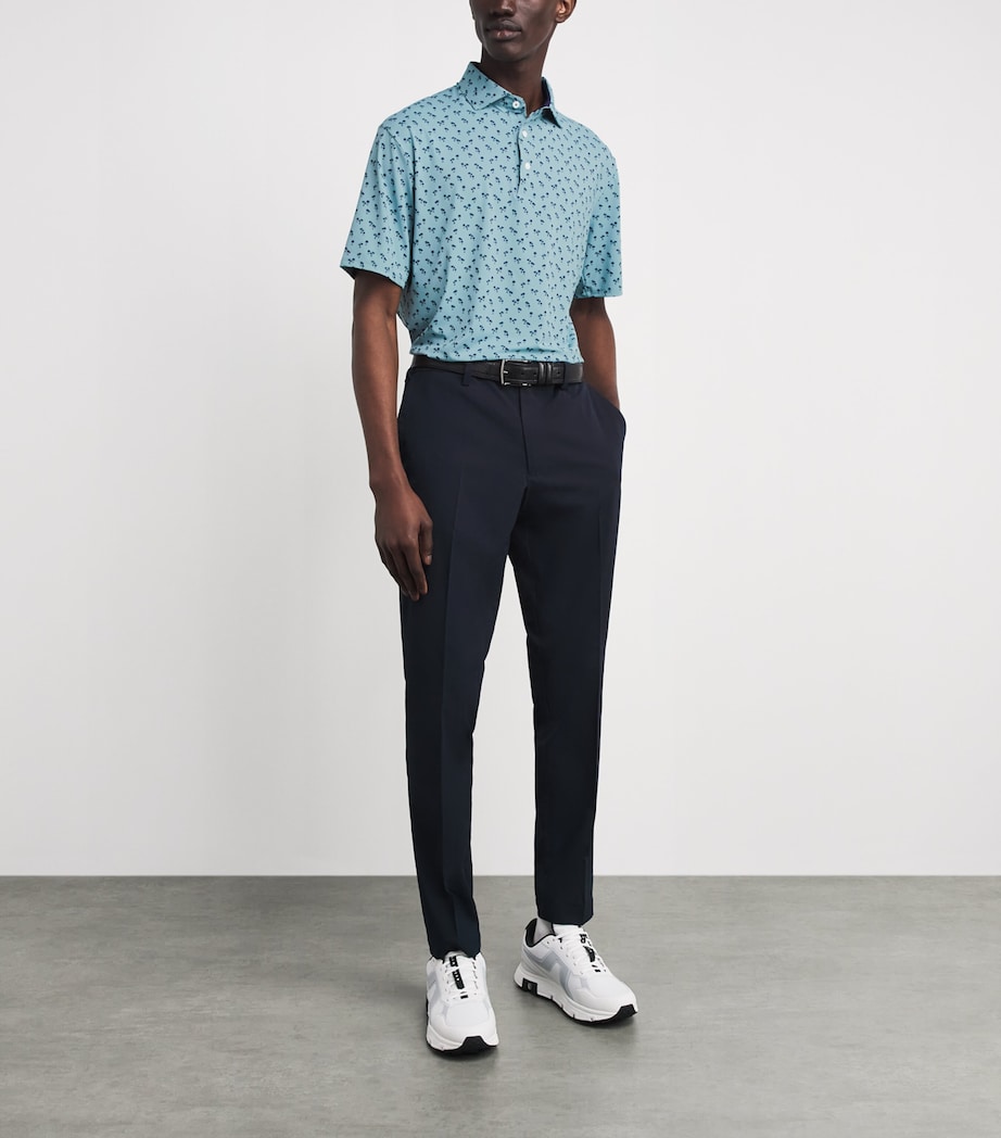 KJUS Mens Printed Golfer Polo Shirt Rvbk/ablu Image 2
