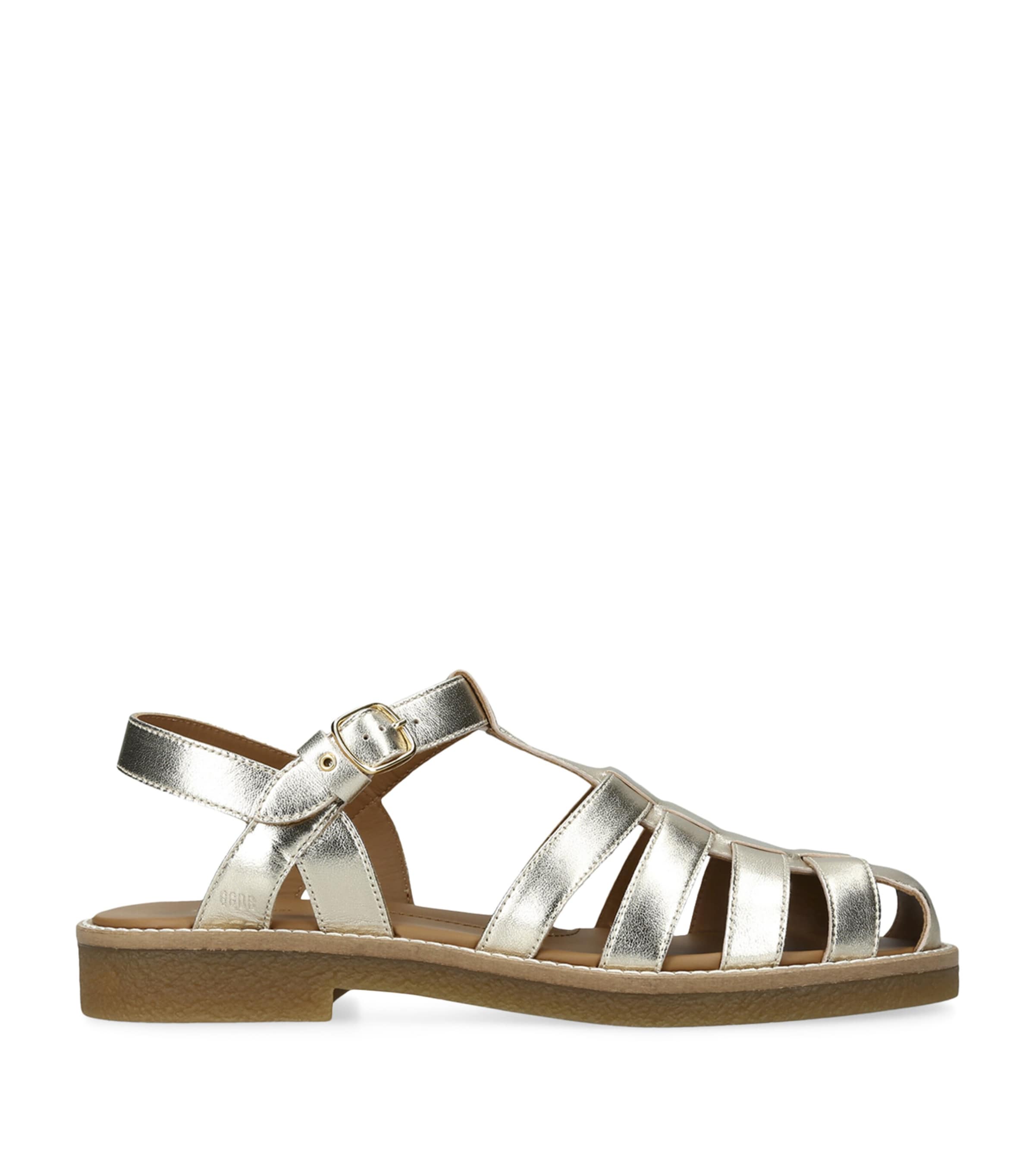 Golden Goose Leather Maxime Sandals Gold Image 1