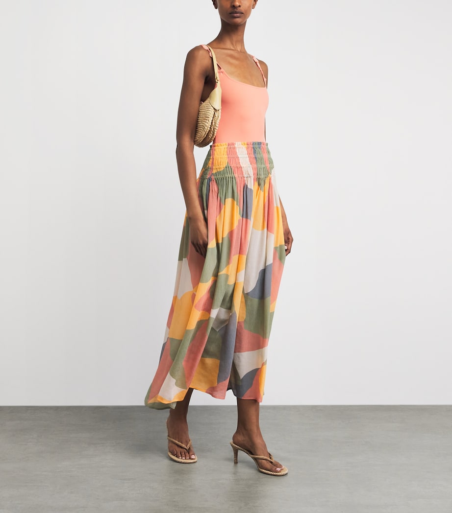 Eres Womens Silk Printed Highlight Maxi Skirt Imprime Eclat Image 2