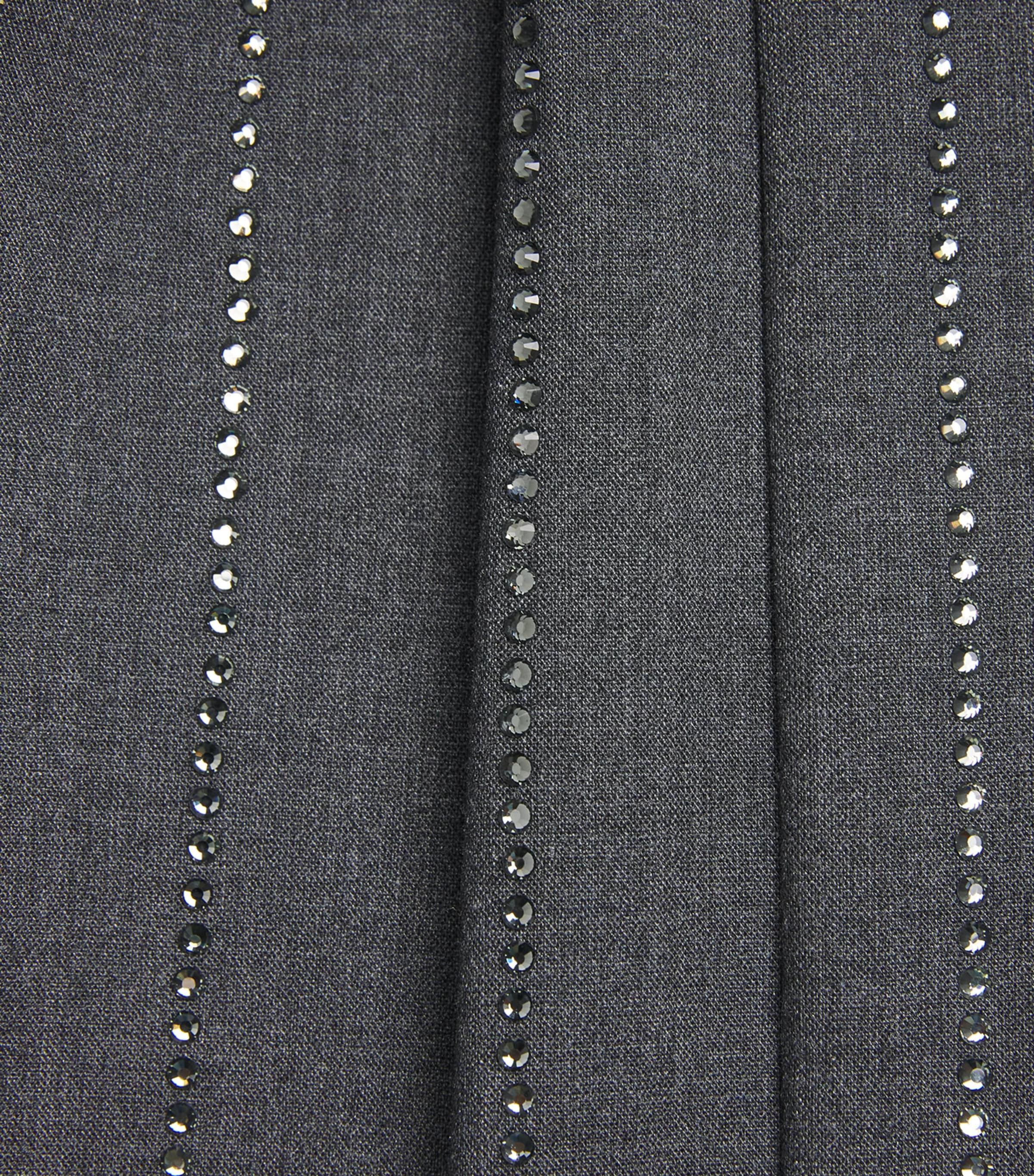 Embellished Pinstripe Wide-Leg Trousers GREY Image 5