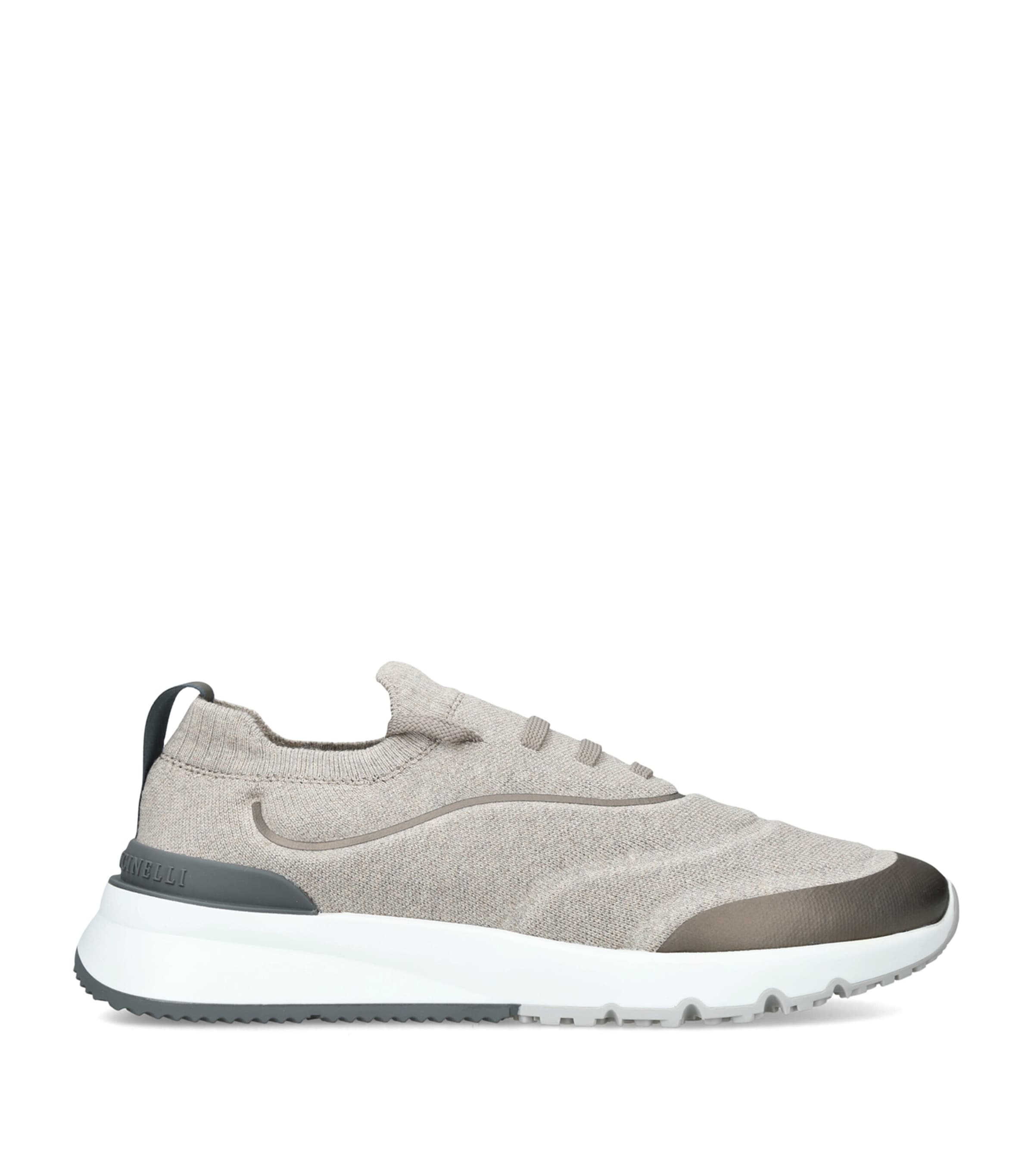Brunello Cucinelli Knitted Sportiv Sneakers Beige Oth Image 1