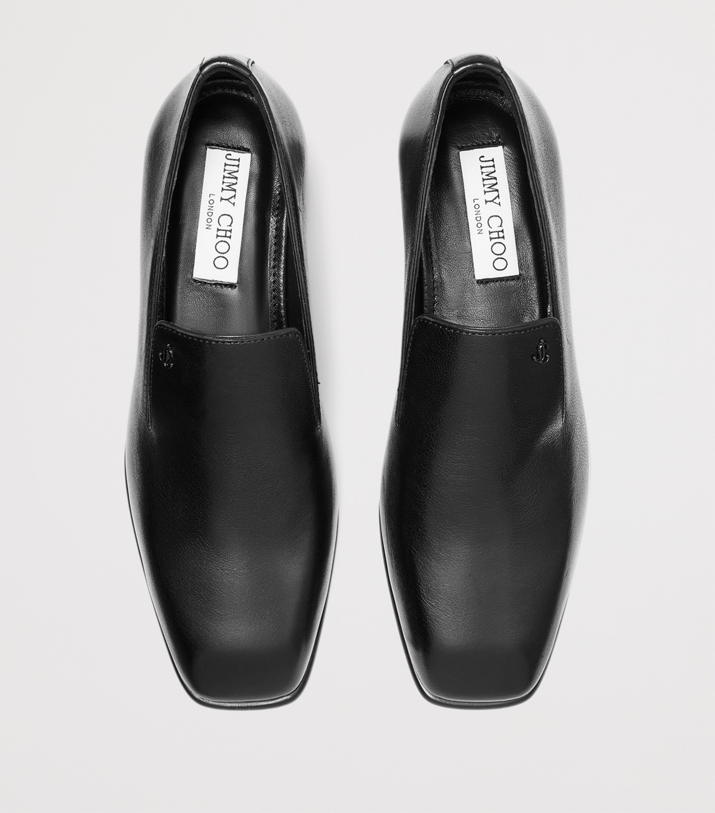 Eliot 45 Buffalo Leather Heeled Loafers BLACK Image 3