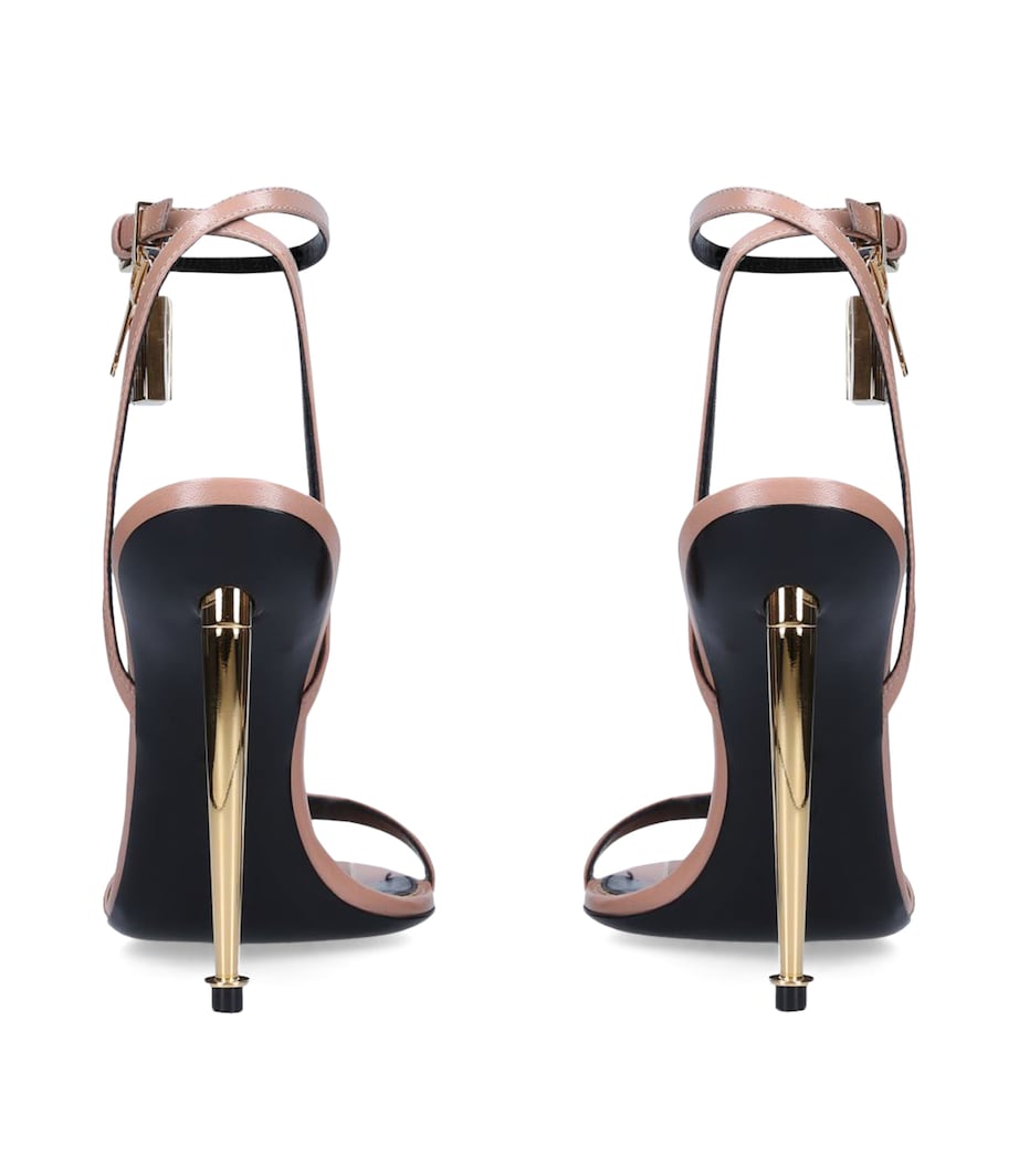 Leather Padlock Sandals 105 BLUSH Image 3