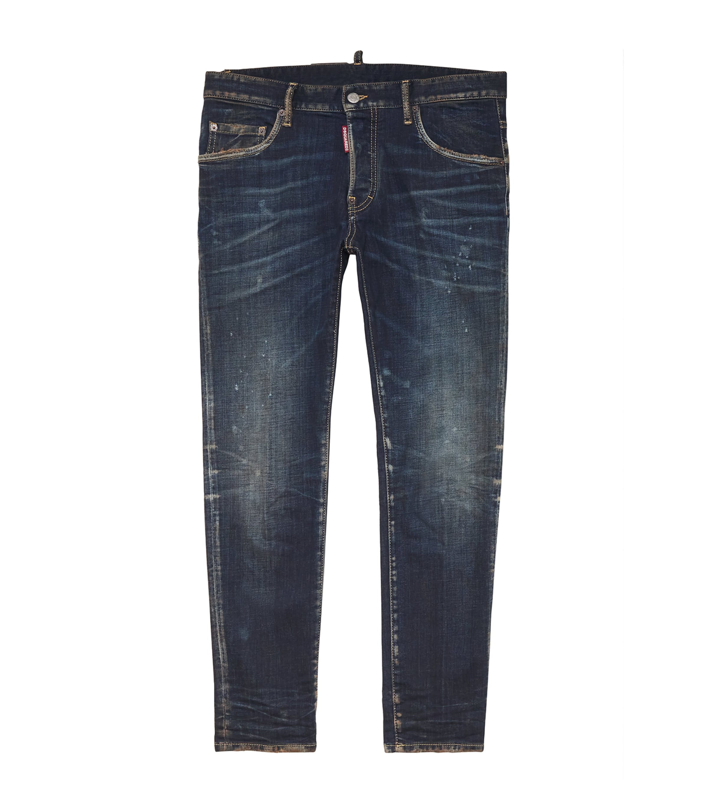 Dsquared2 Distressed Skater Slim Jeans In Navy