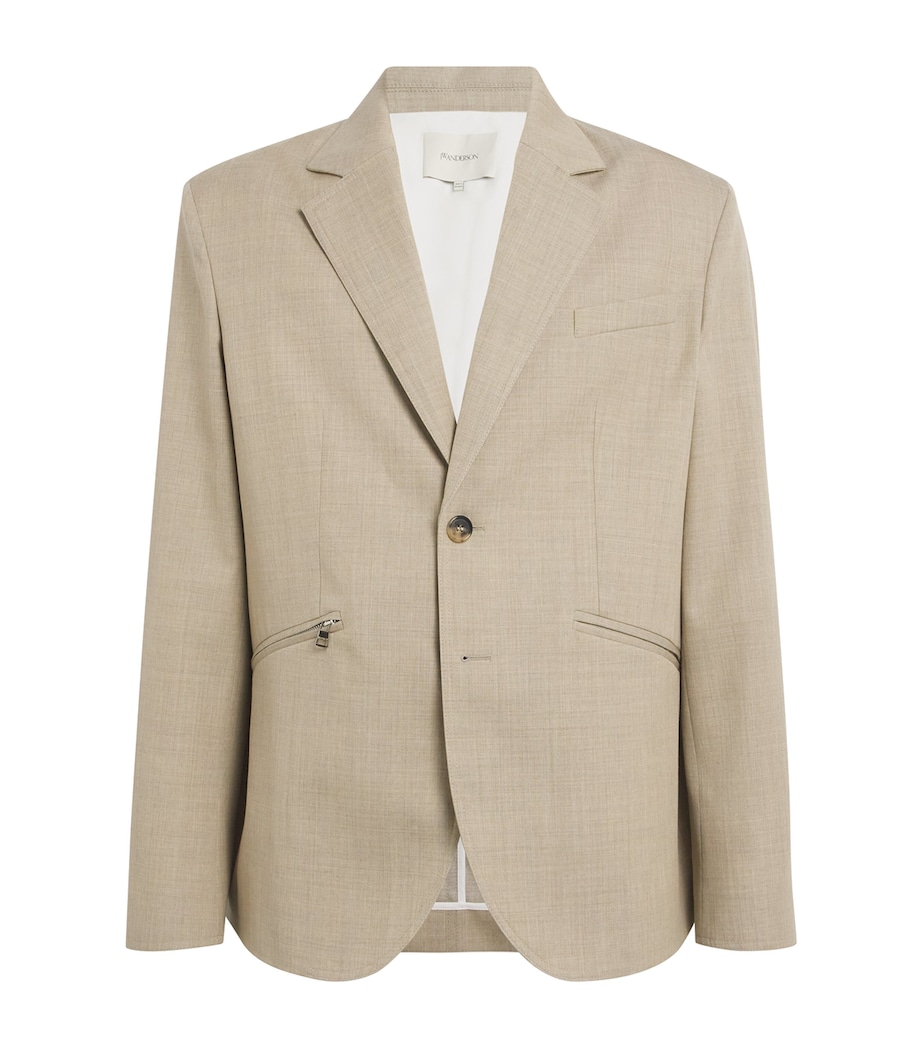 Wool Tailored Blazer CLAY MELANGE Image 1