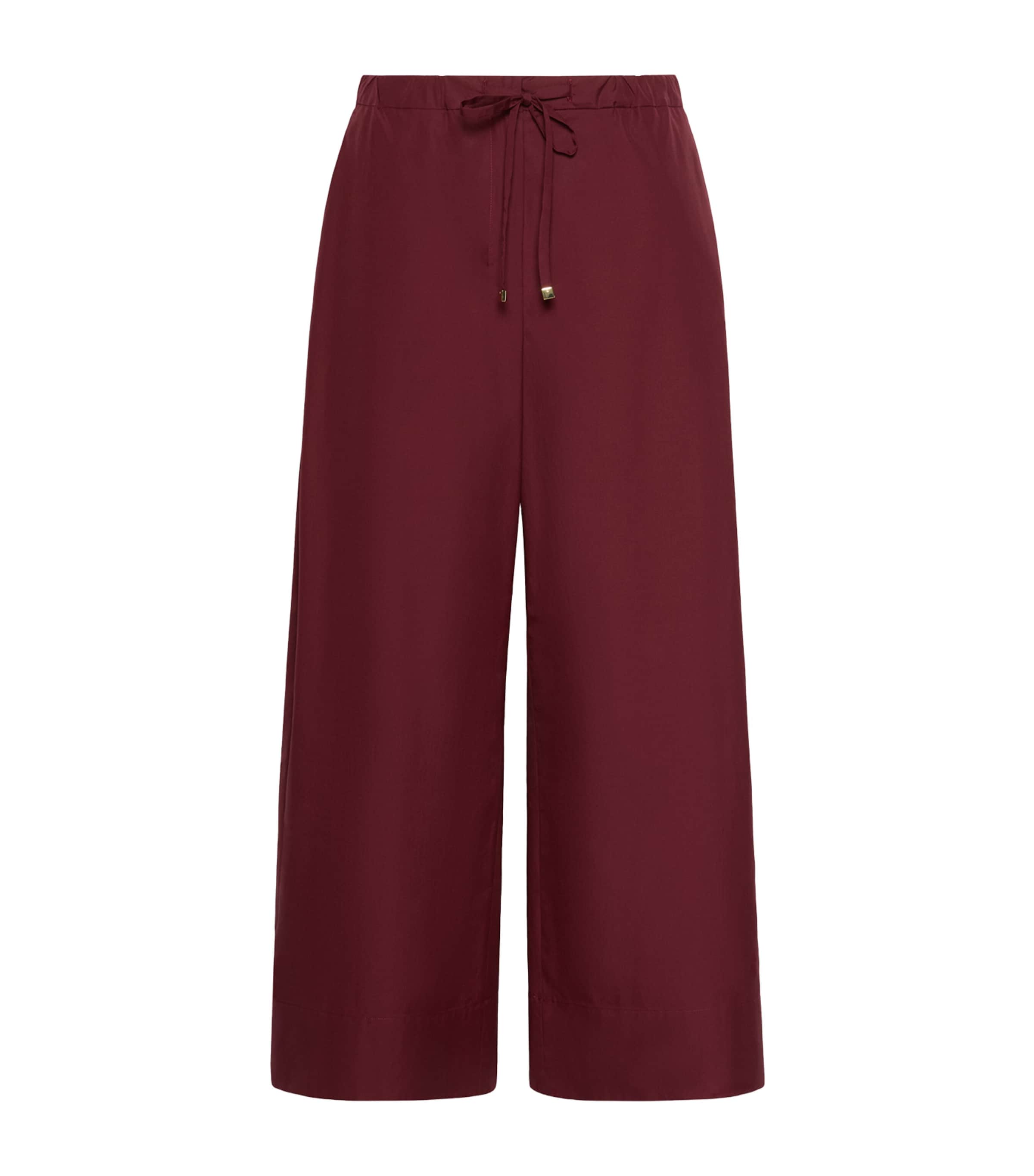 Max Mara Womens Drawstring Wide-Leg Trousers Ruby Image 1
